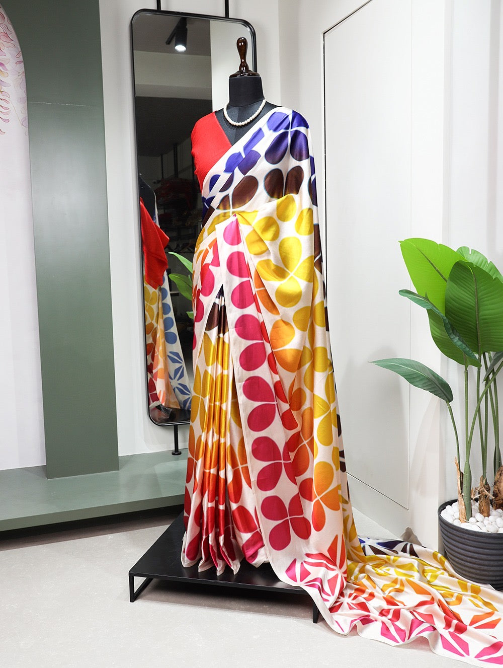 Satin Silk Printed Sarees