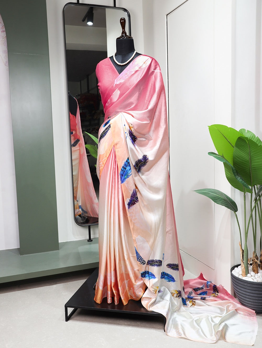 Satin Silk Printed Sarees