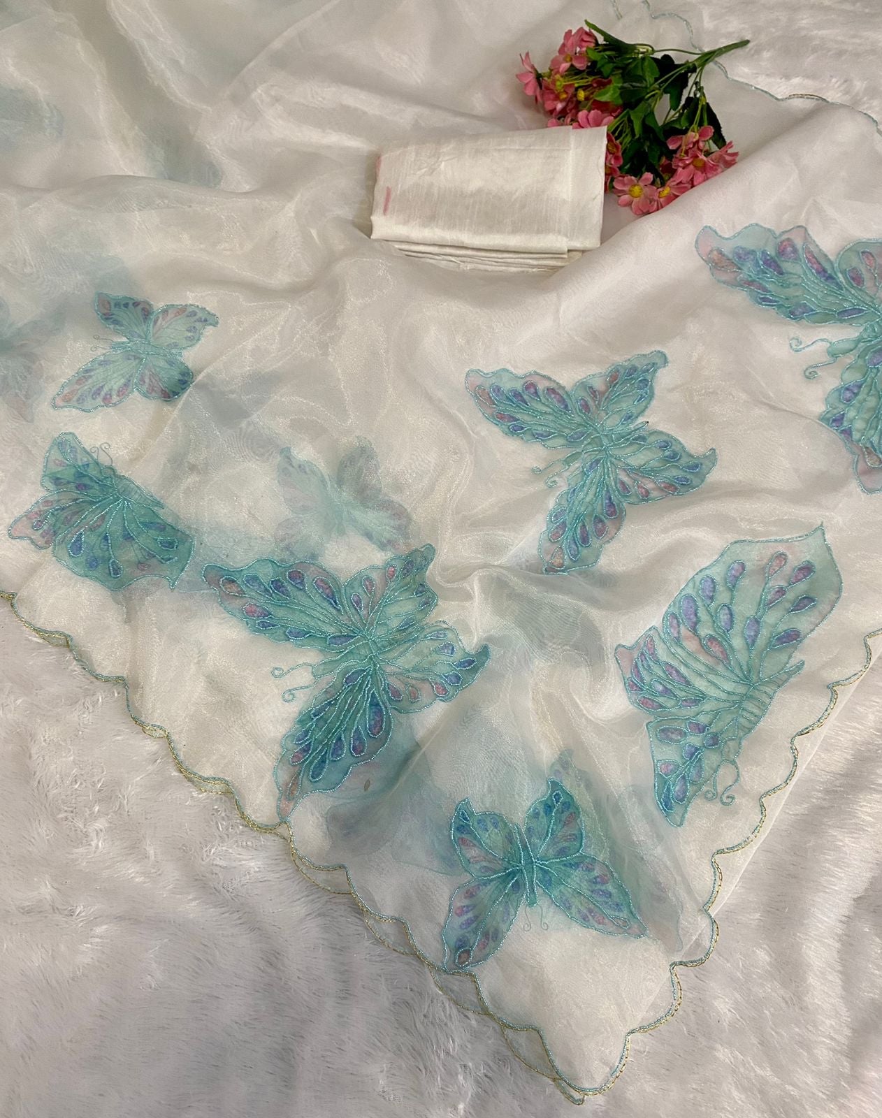 Butterfly organza Saree