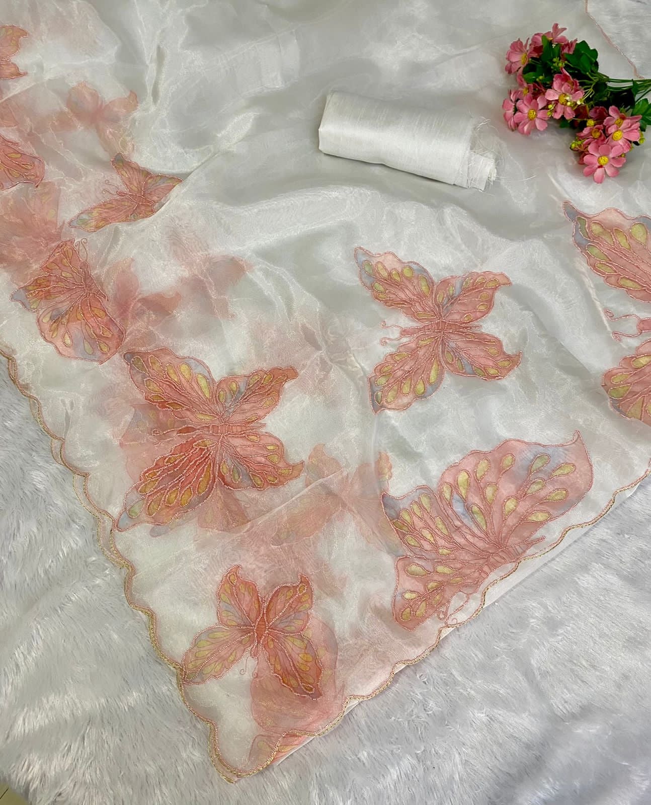 Butterfly organza Saree