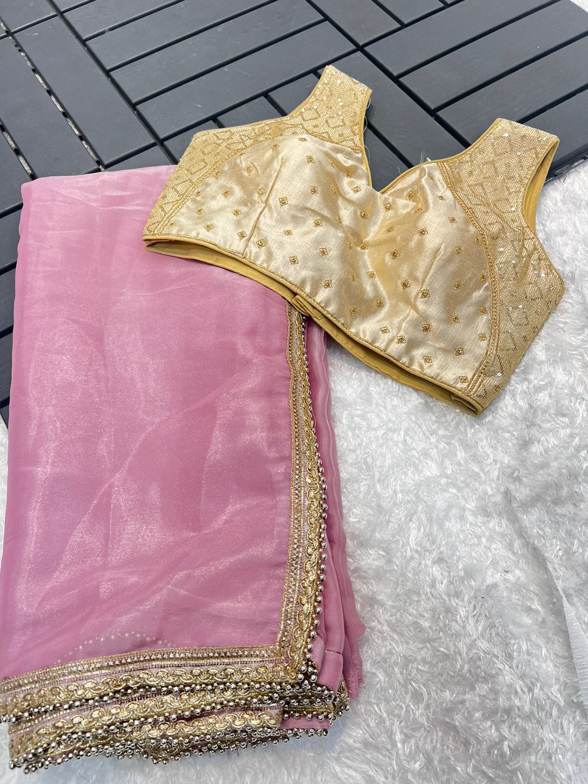 Janhvi Kapoor inspired Satin Organza Saree