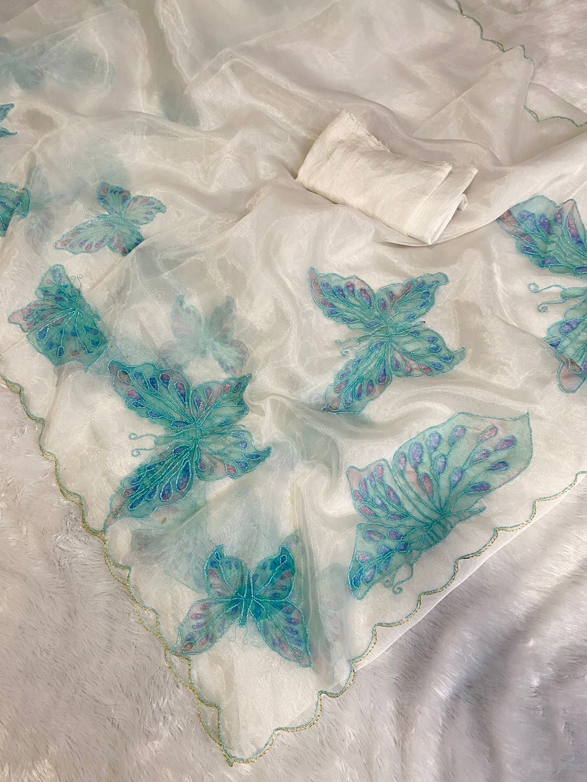 Butterfly organza Saree