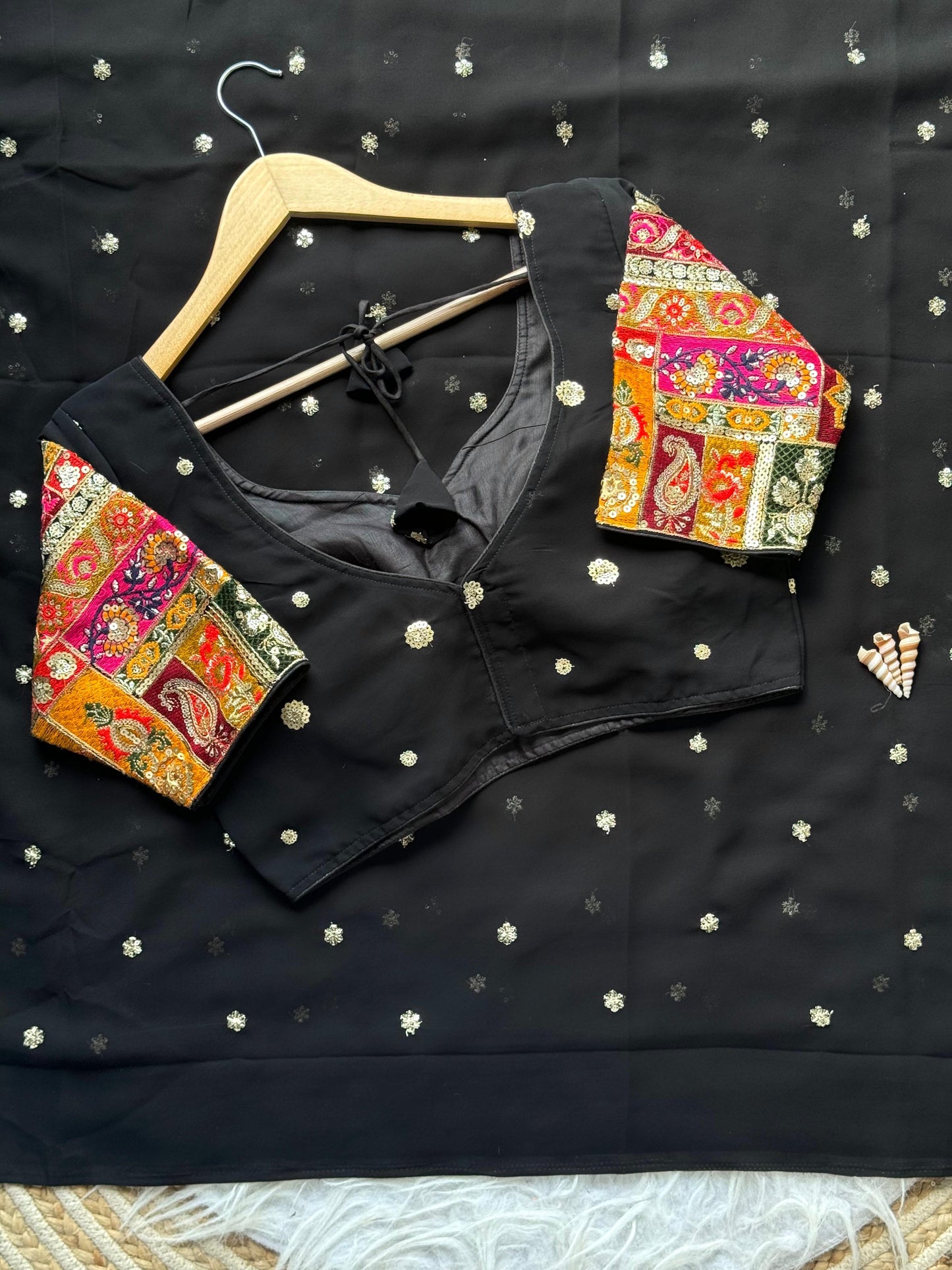 Georgette Heavy Sequins saree