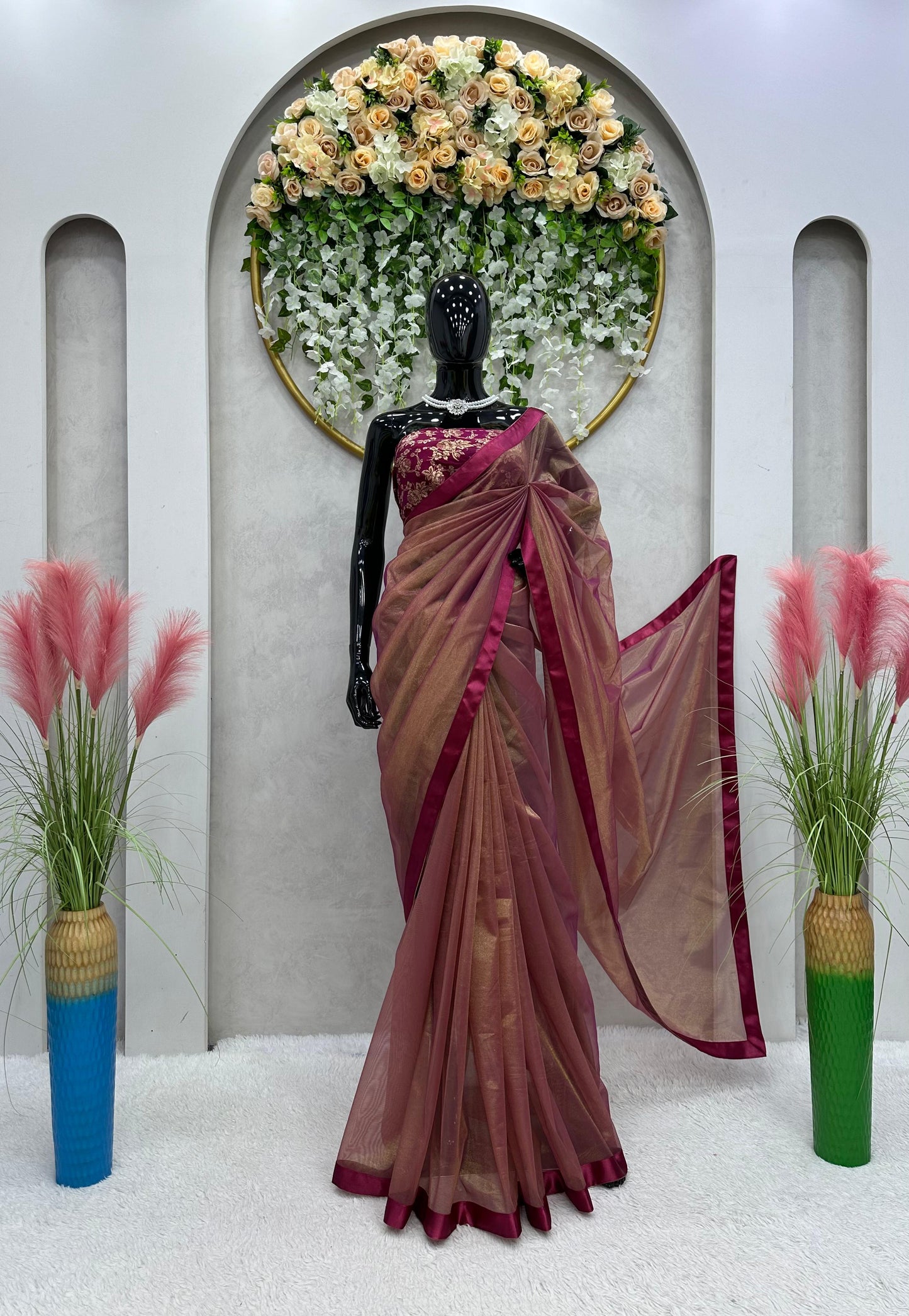 Hina khan inspired Silk Saree