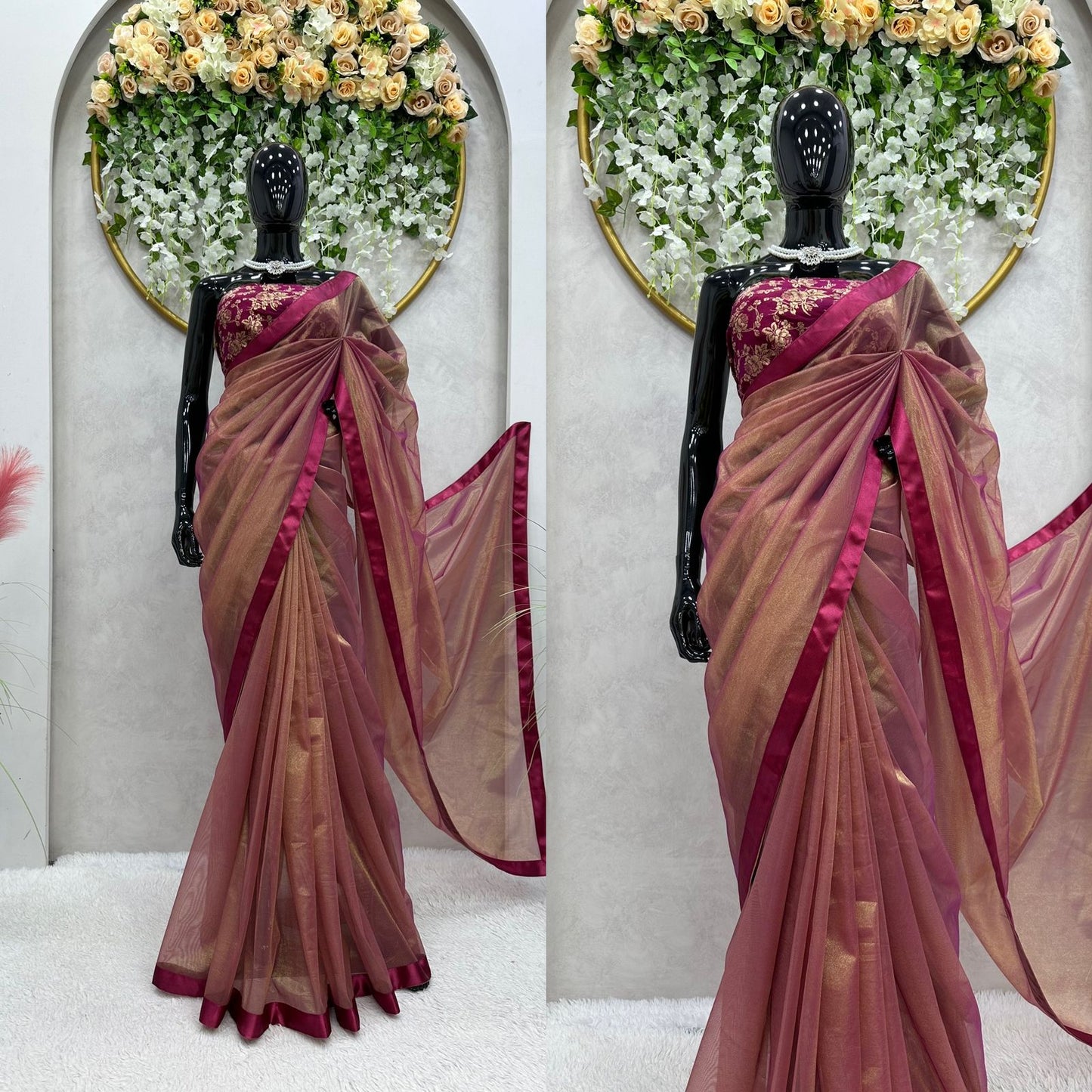 Hina khan inspired Silk Saree