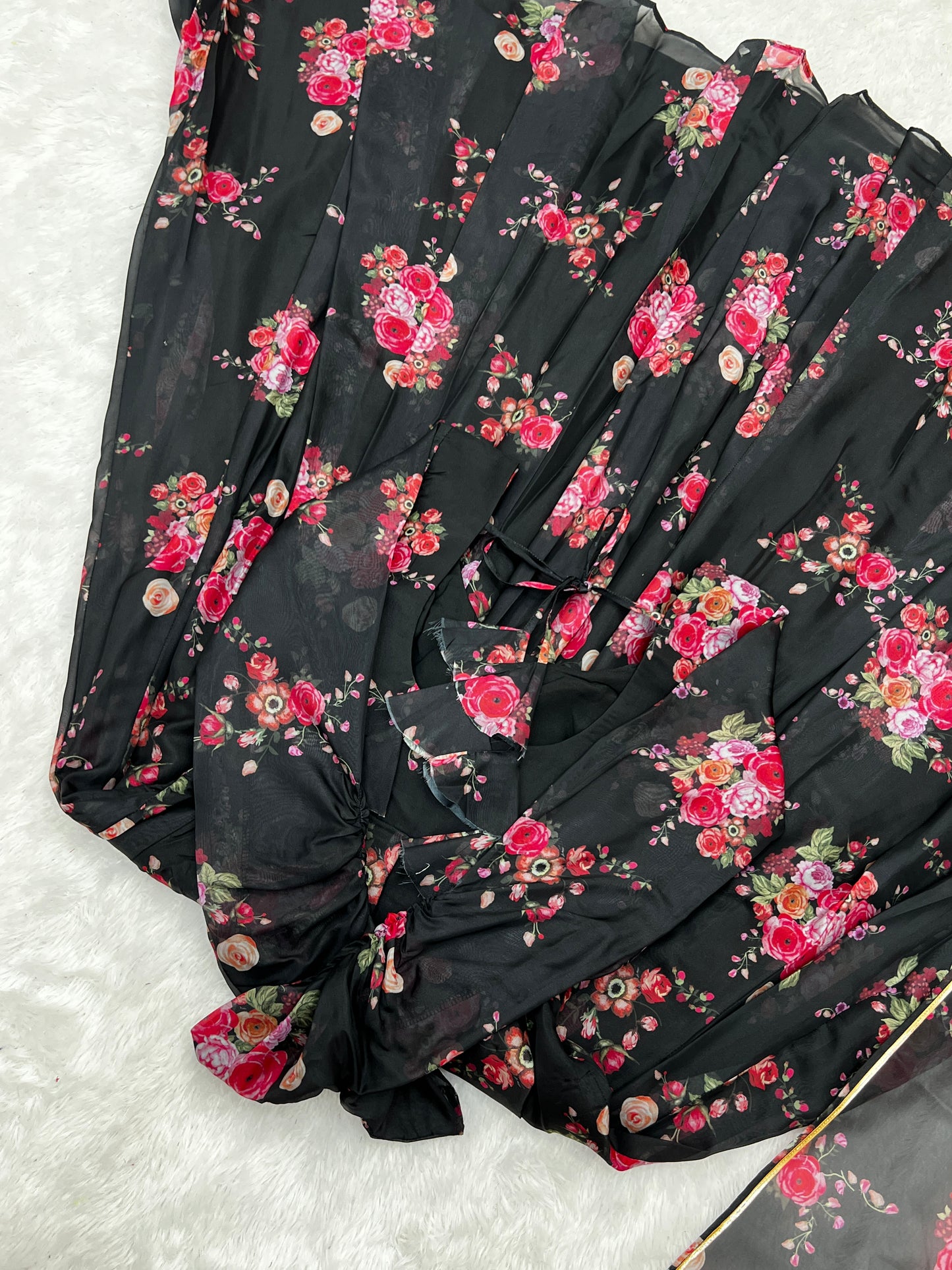 Floral Organza Anarkali cum Gown