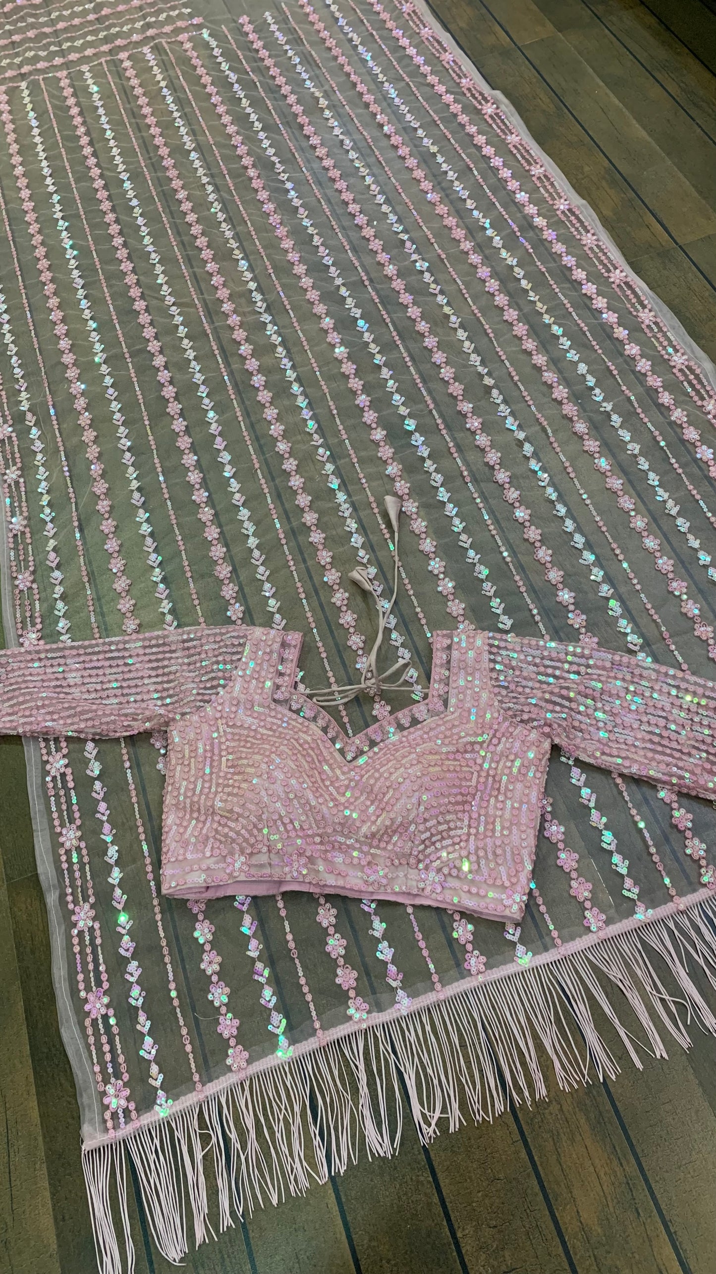 Mono Net Sequins Designer Saree