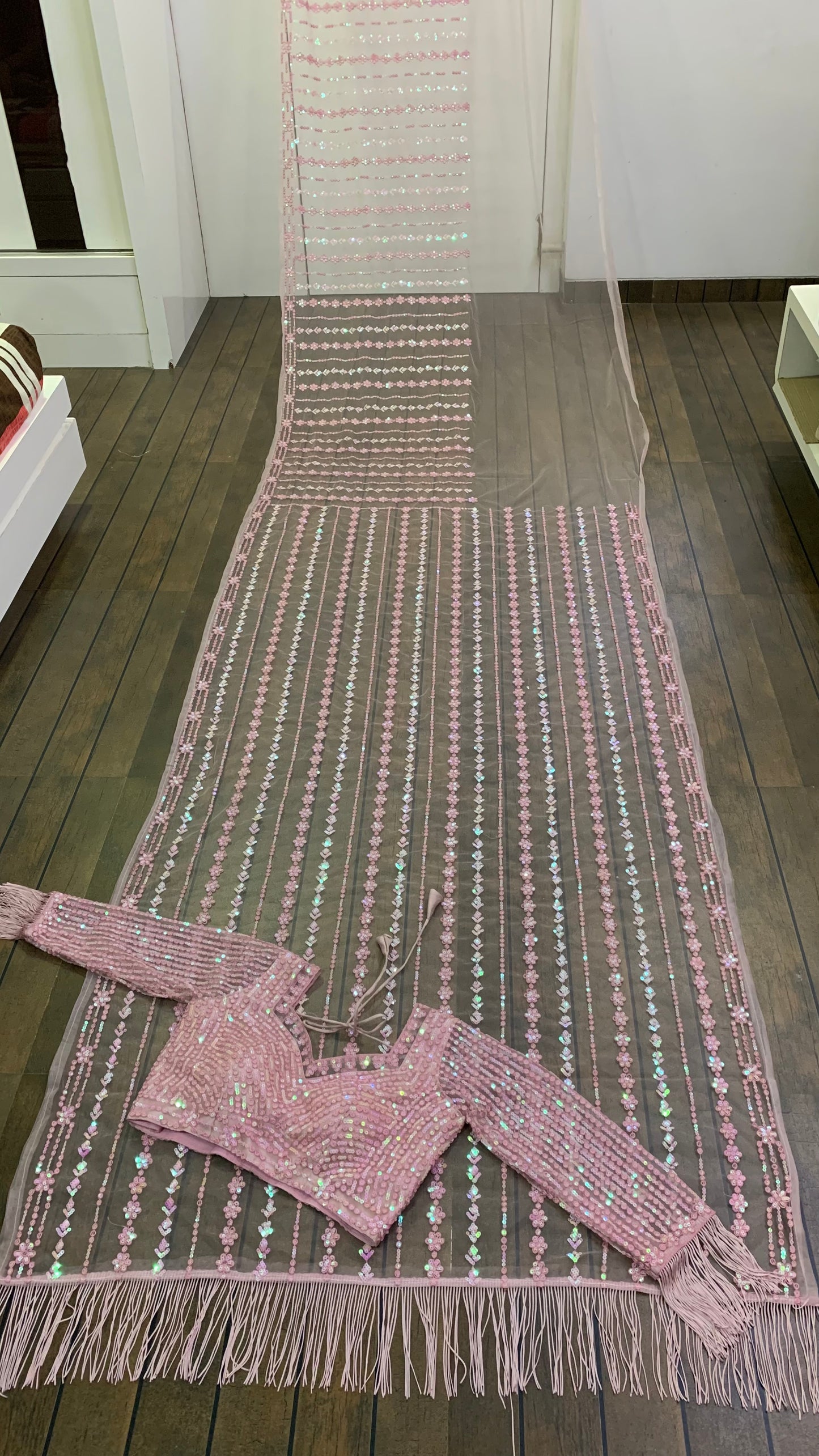 Mono Net Sequins Designer Saree