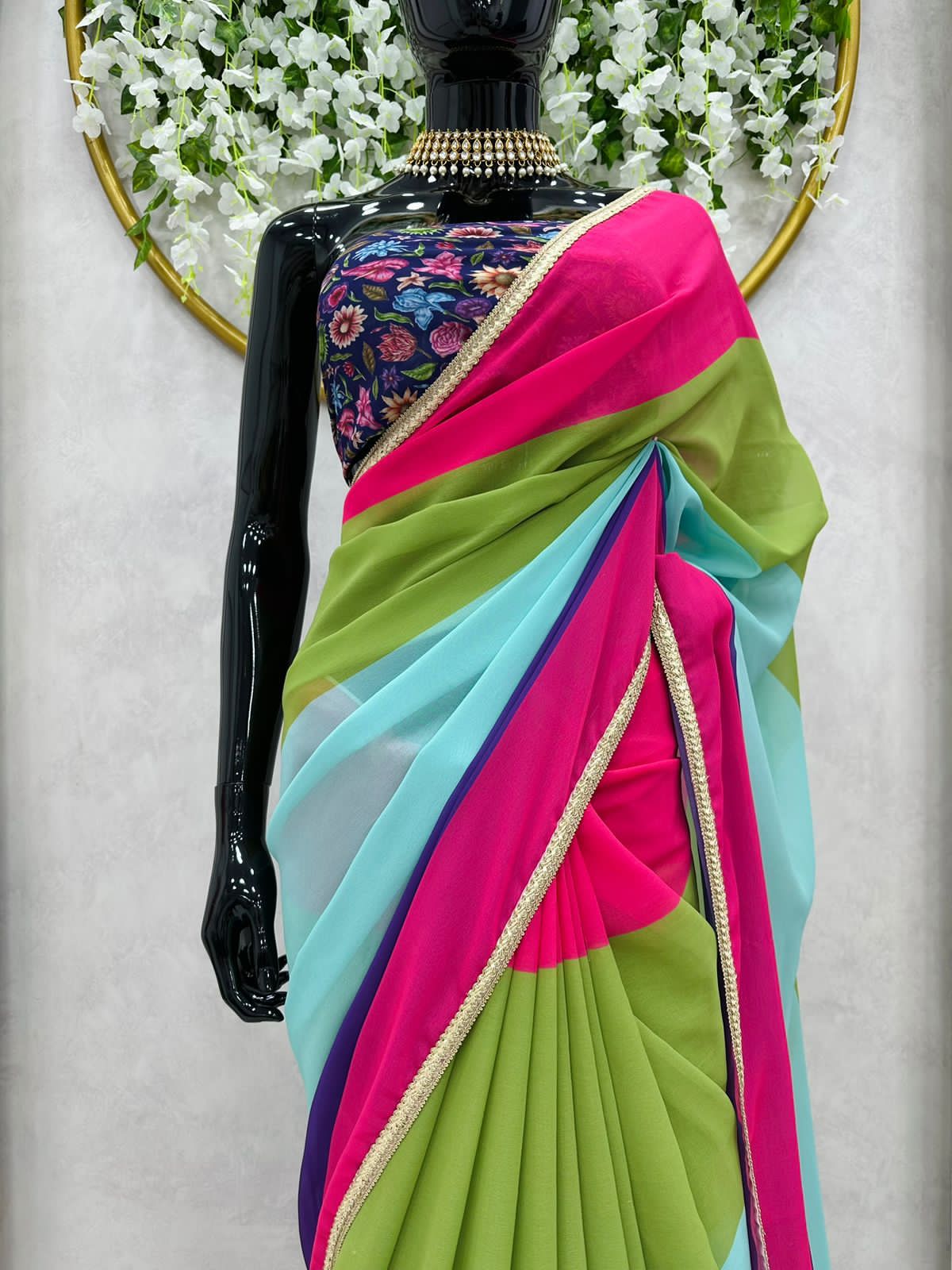 Alia Bhatt Multi-Color Saree