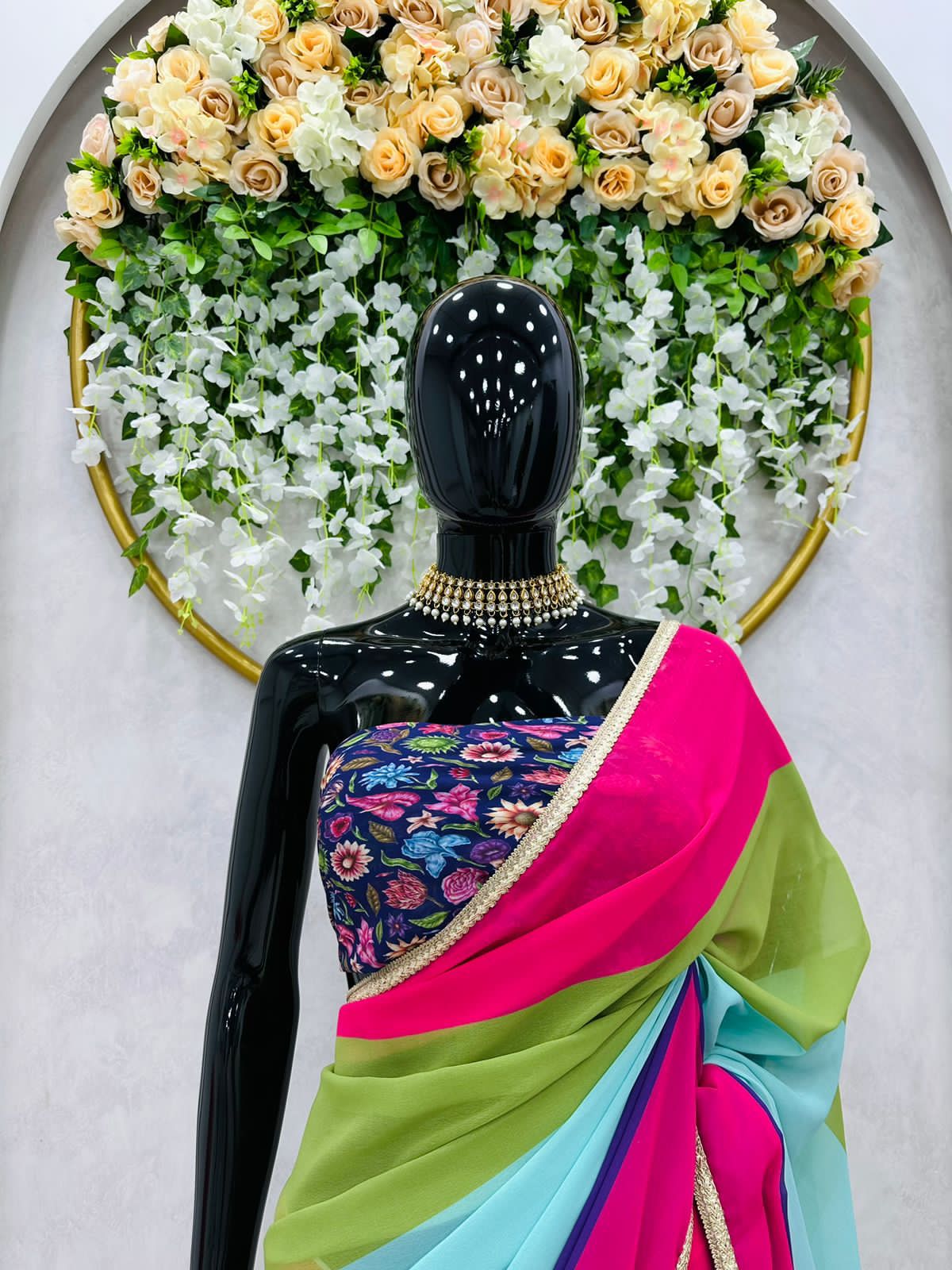 Alia Bhatt Multi-Color Saree