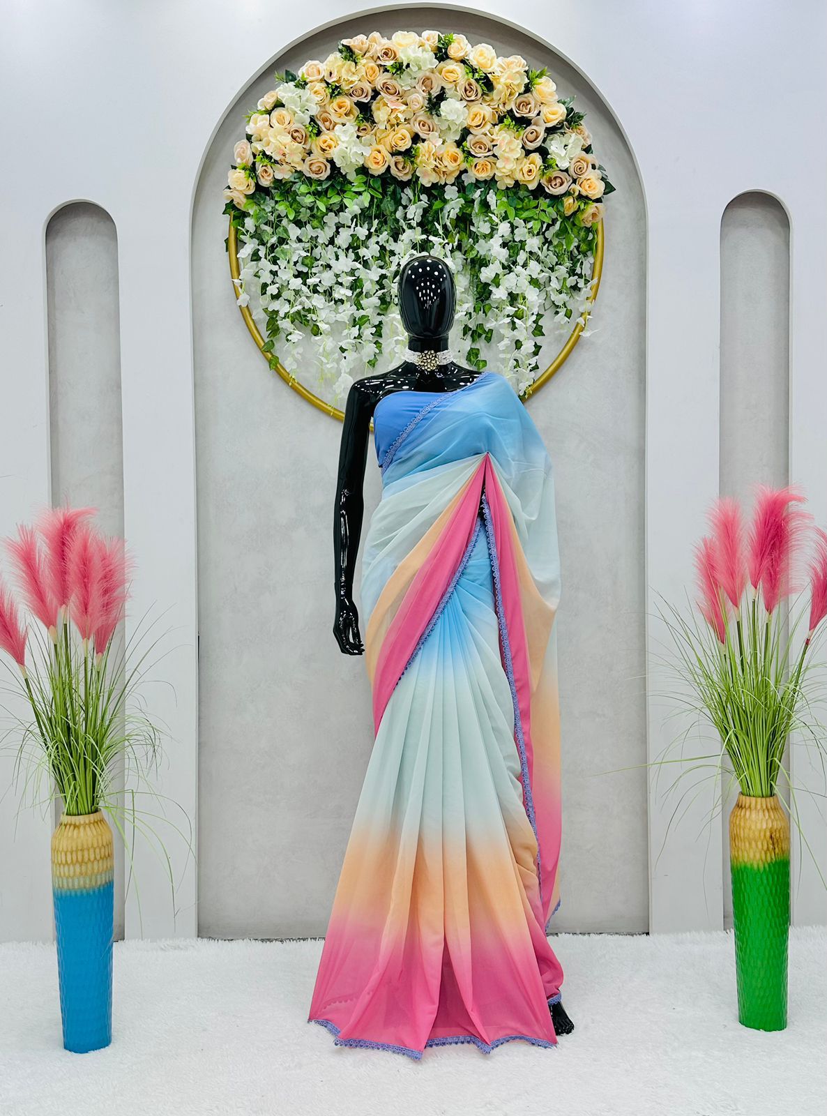 Alia Bhatt Pastel Saree