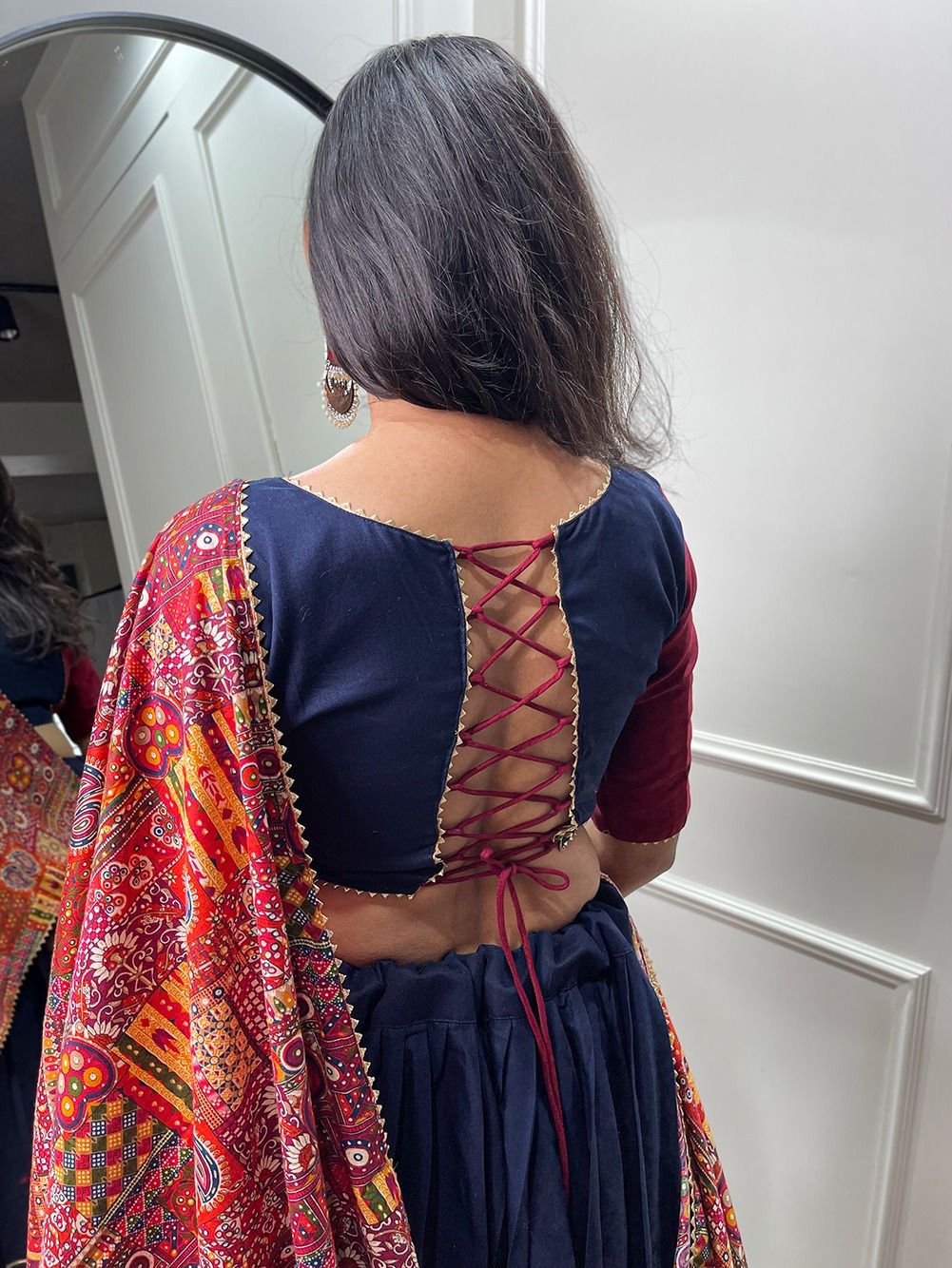 Blue Printed Lehenga