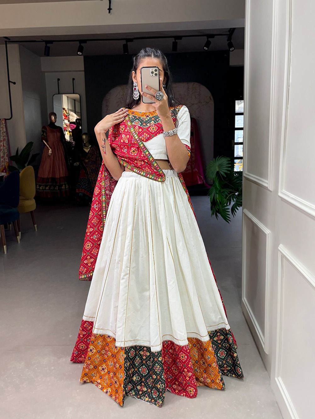 Multicolor Garba Lehenga Choli