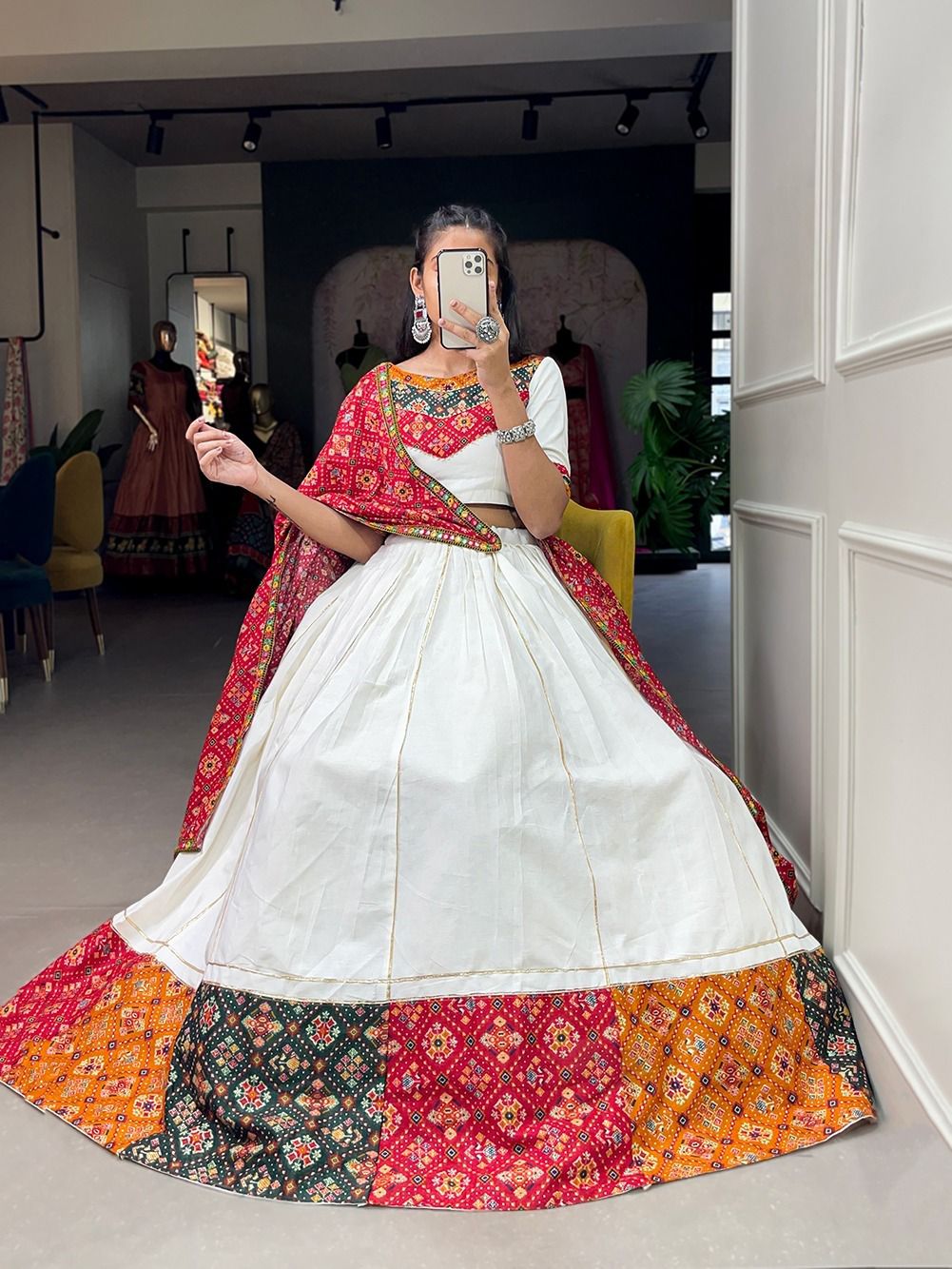 Multicolor Garba Lehenga Choli