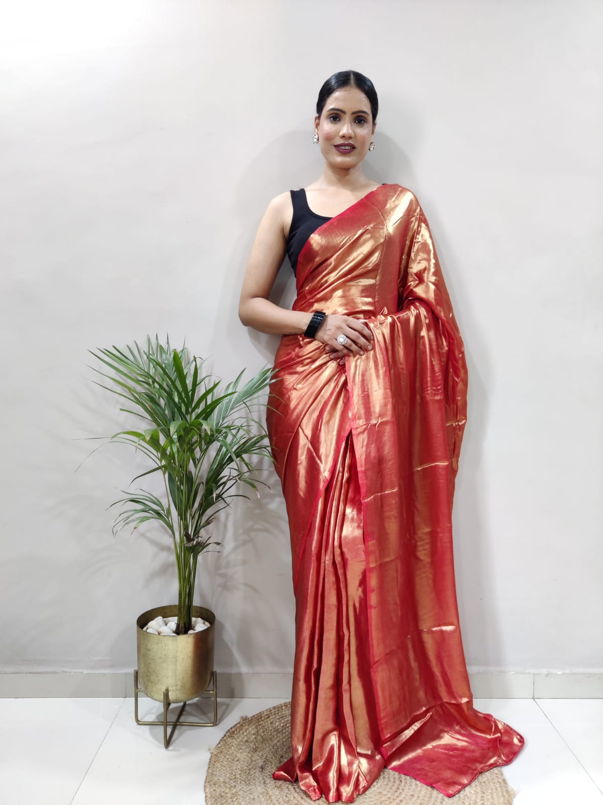 Shimmer Satin Silk Saree