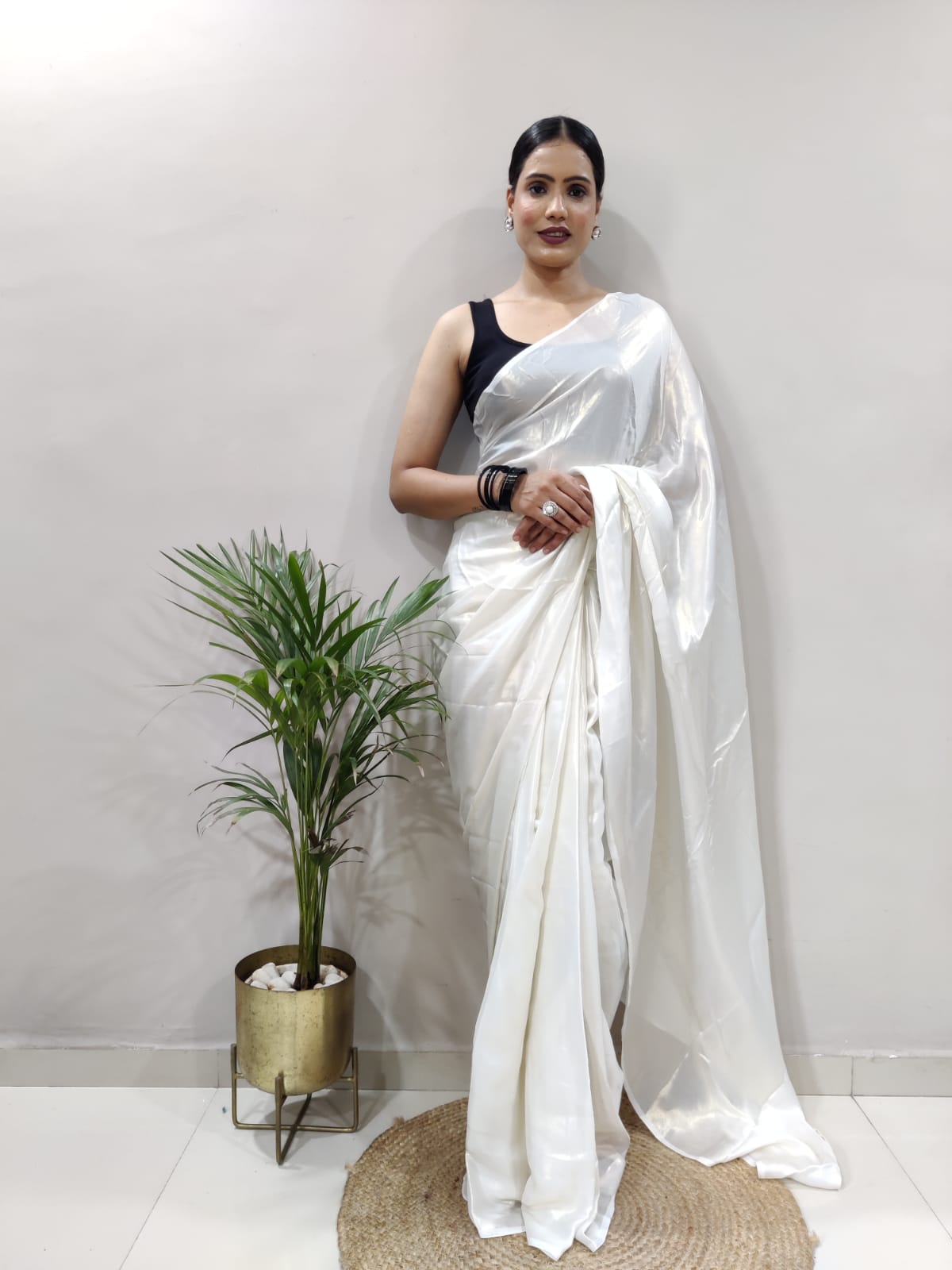 Shimmer Satin Silk Saree