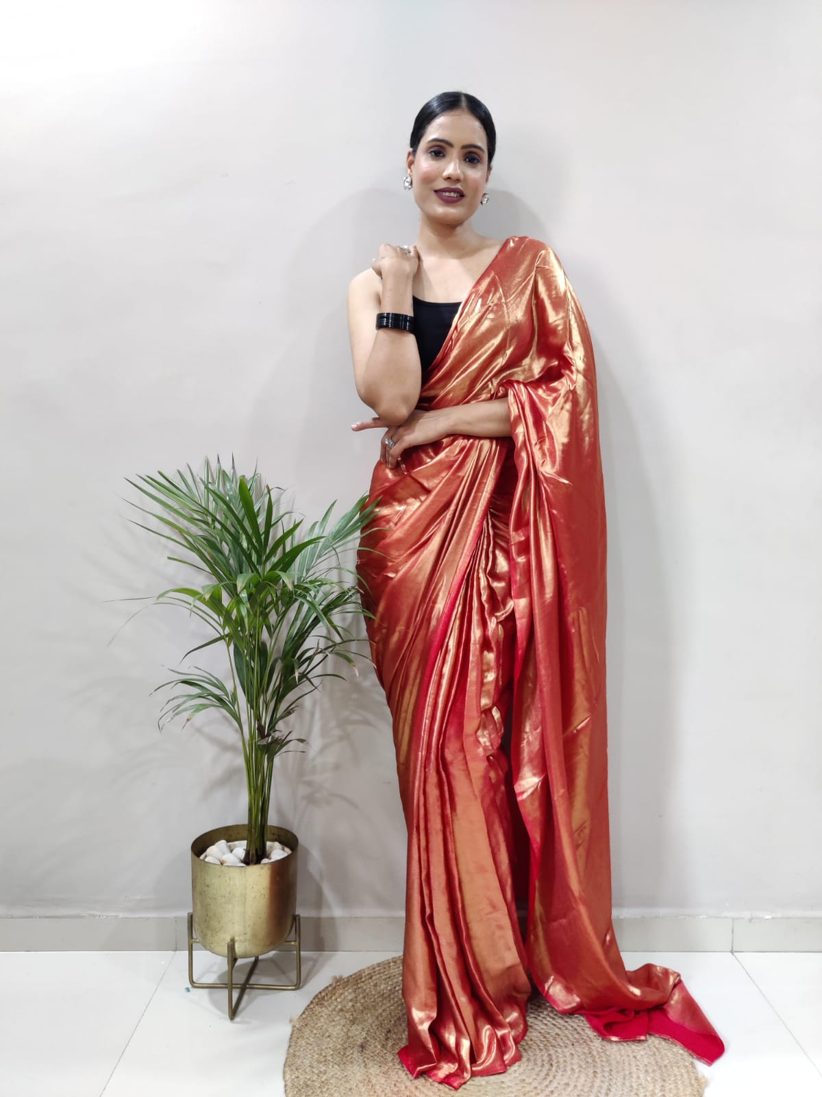 Shimmer Satin Silk Saree