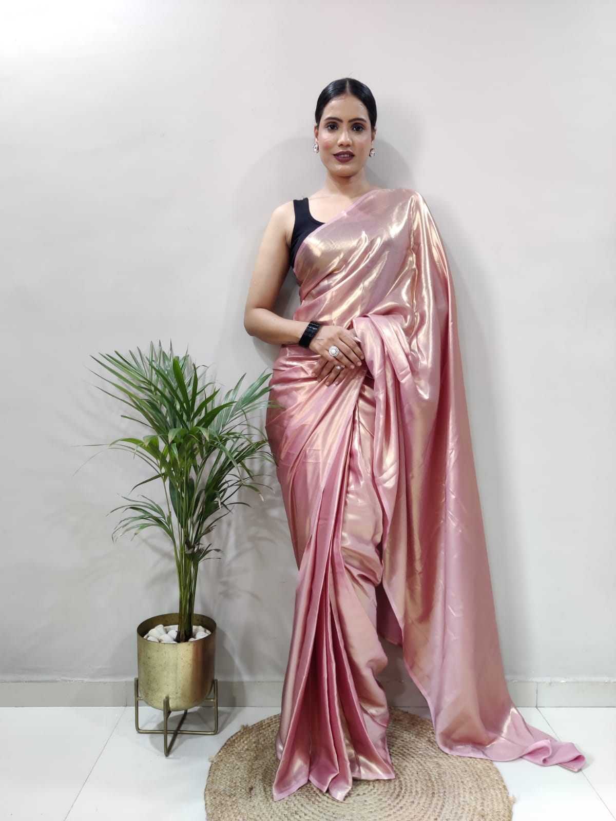 Shimmer Satin Silk Saree