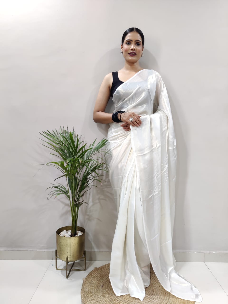 Shimmer Satin Silk Saree