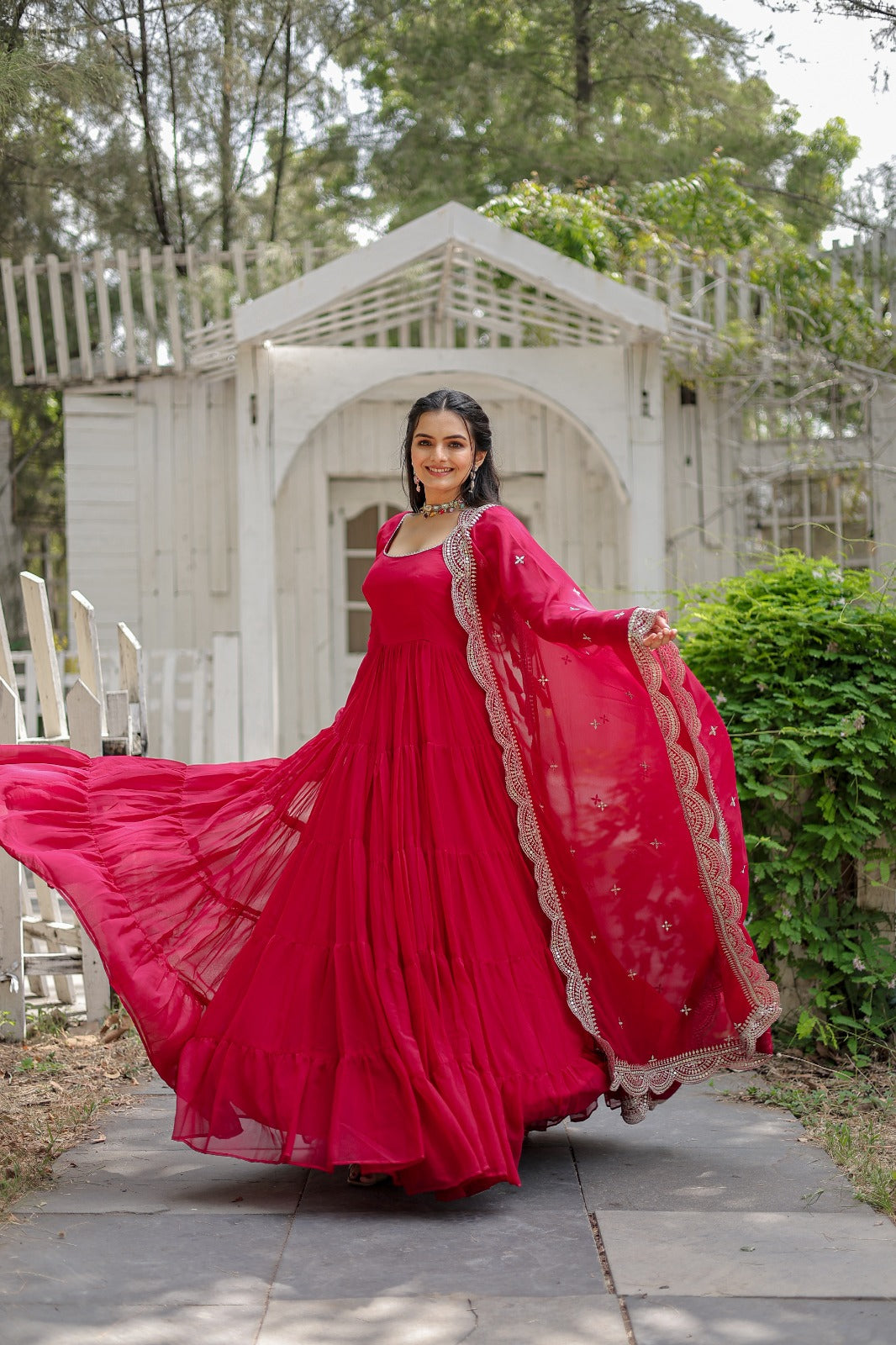 Huge Flare and frills gown