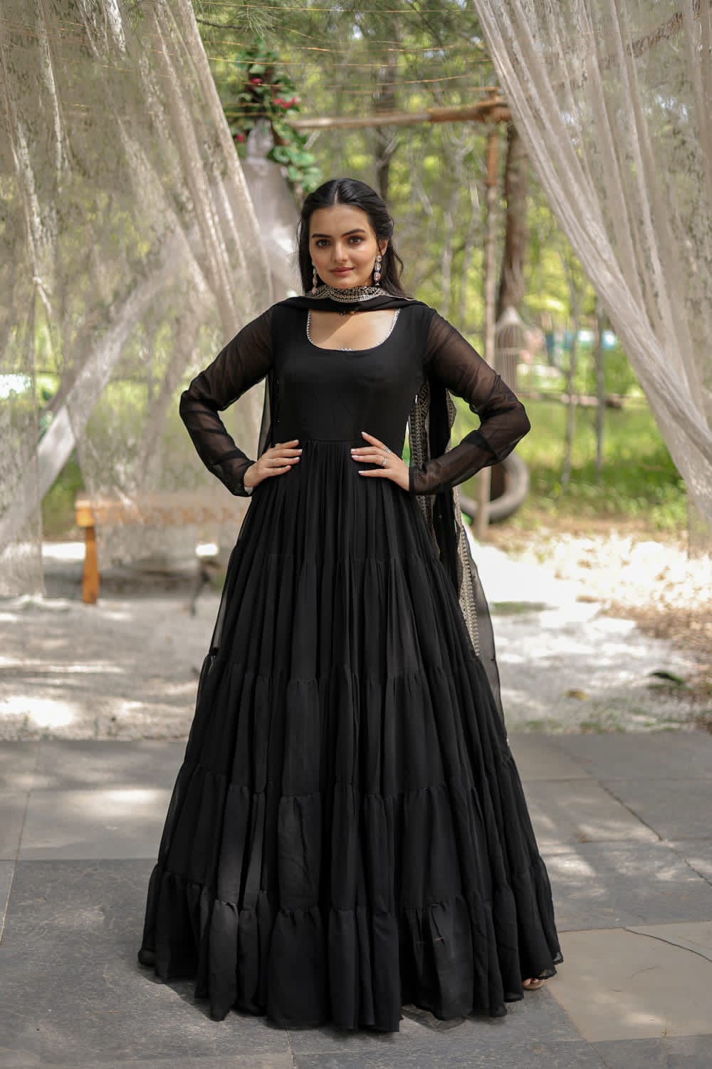 Huge Flare and frills gown