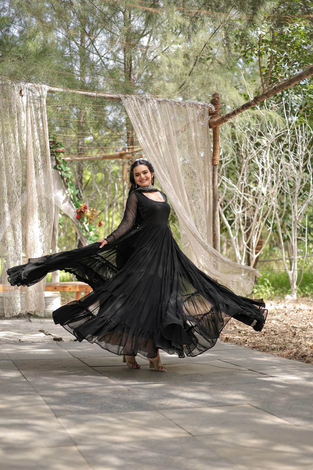 Huge Flare and frills gown