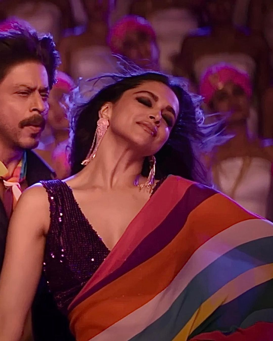Deepika Padukone Multi-color Saree