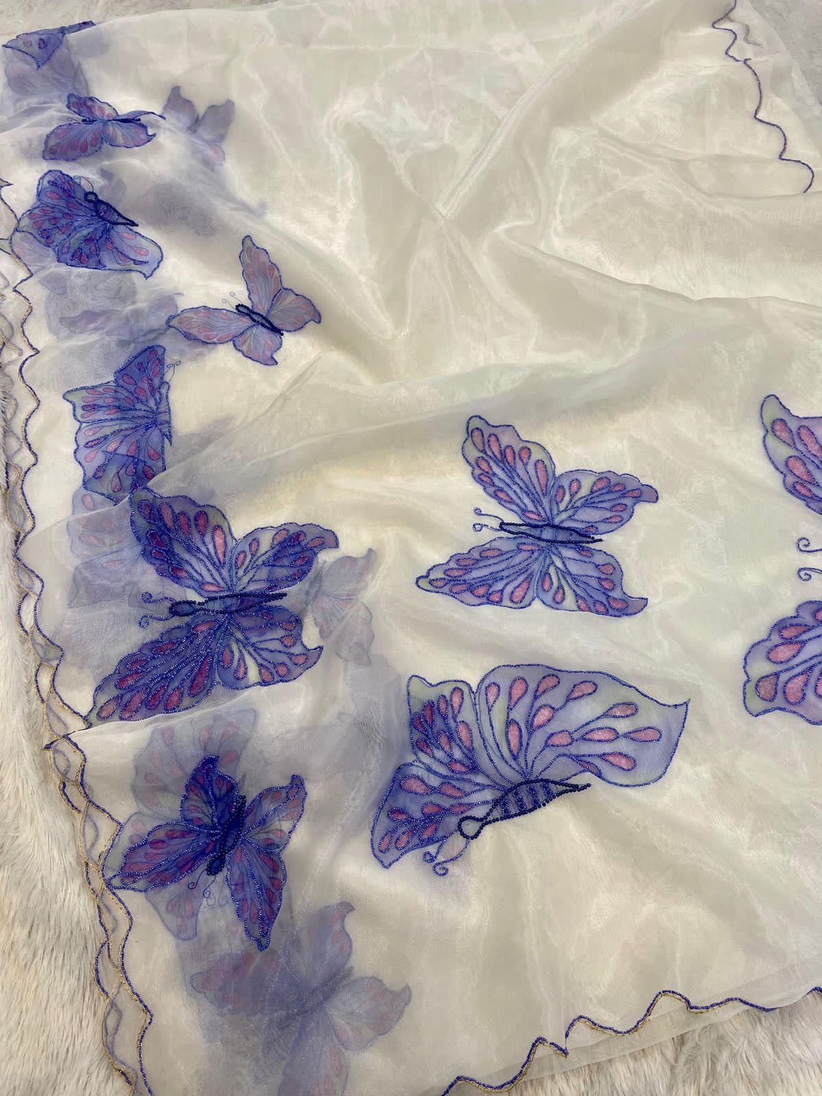 Butterfly organza Saree