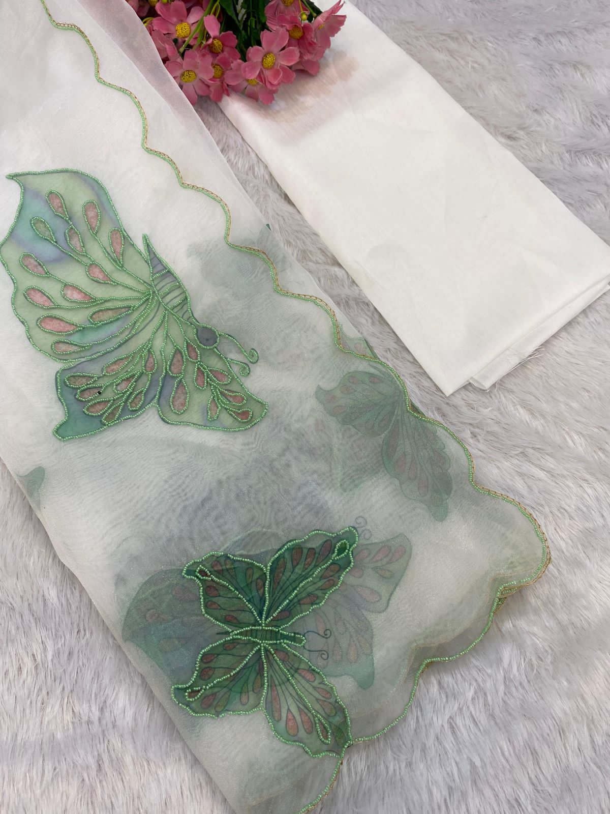 Butterfly organza Saree