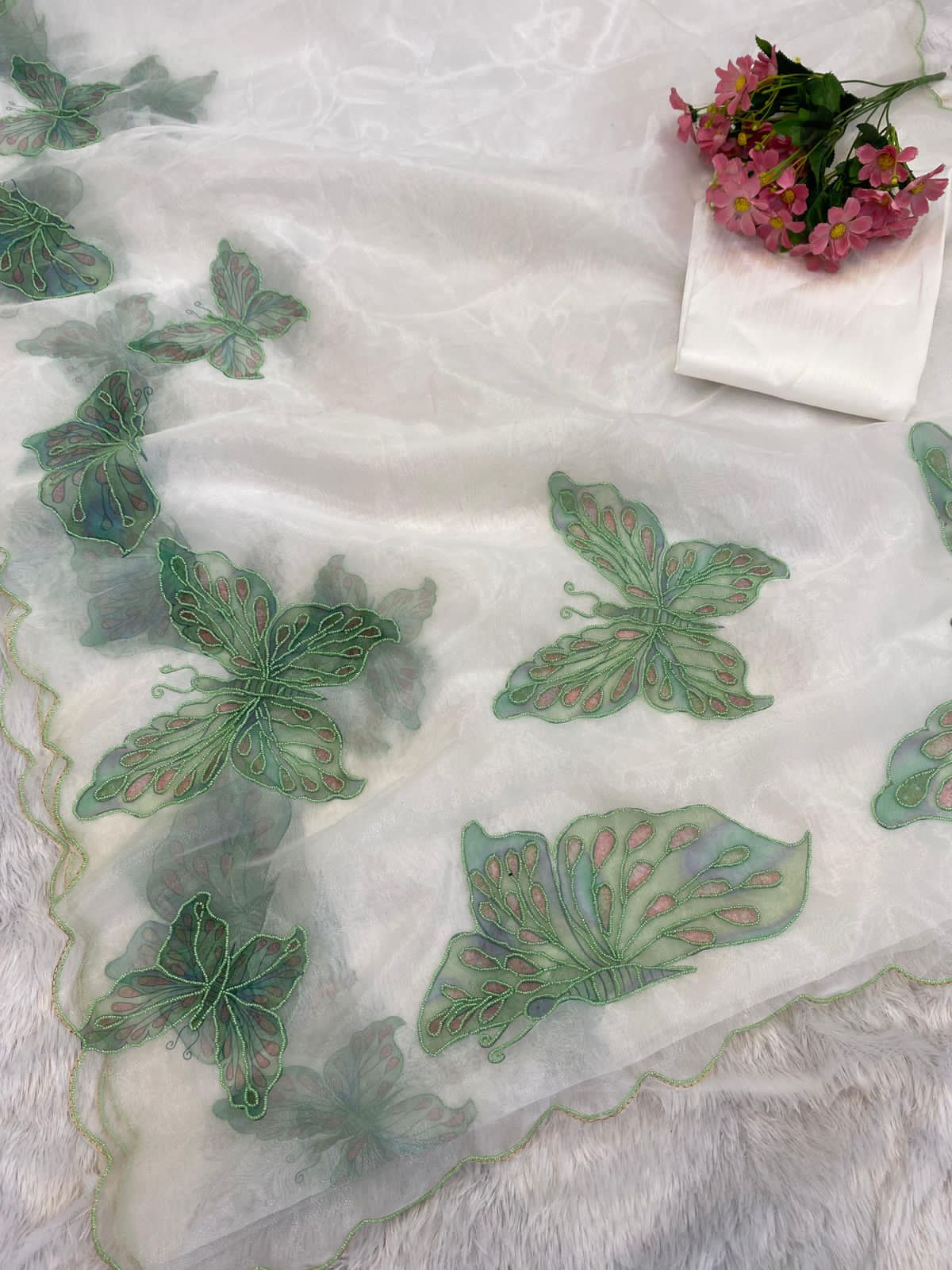 Butterfly organza Saree