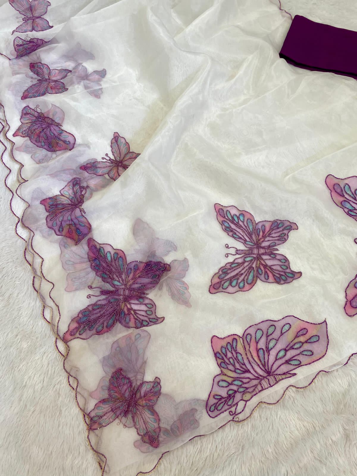 Butterfly organza Saree