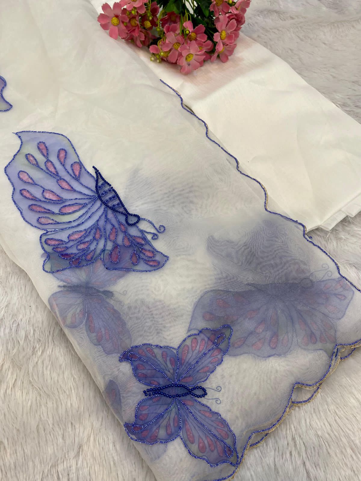 Butterfly organza Saree