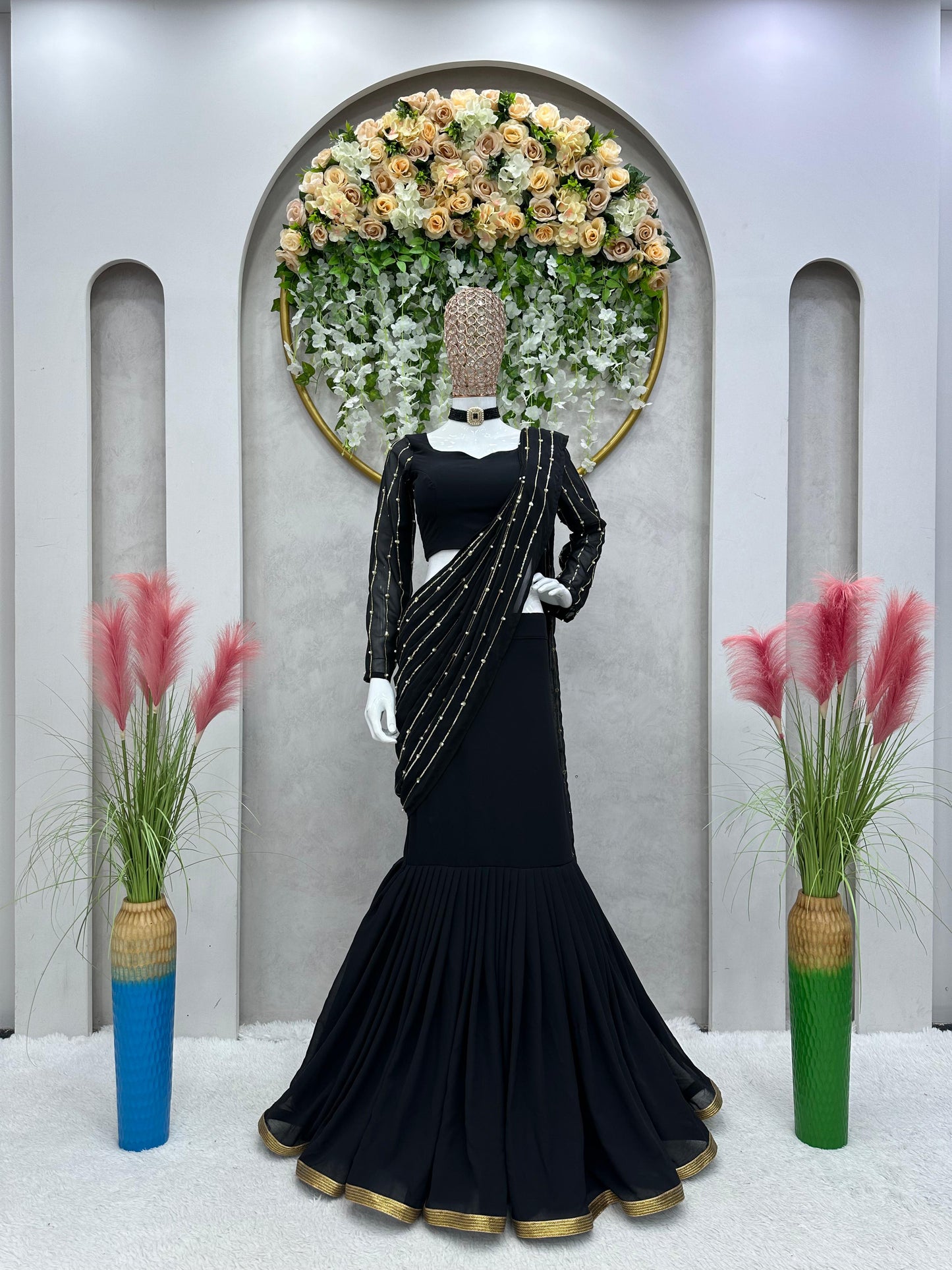Ready to wear lehenga saree