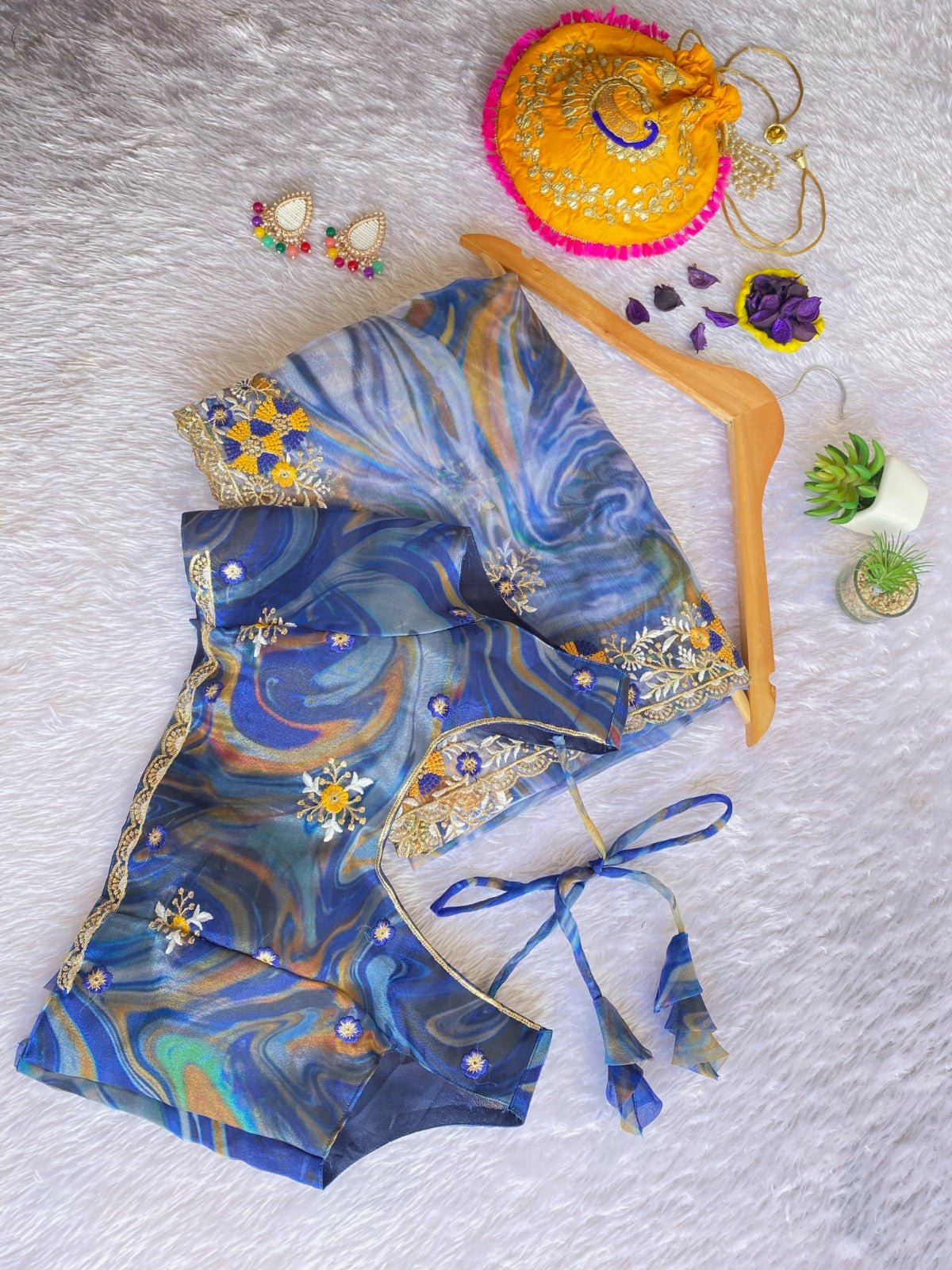 Organza Multicolored saree