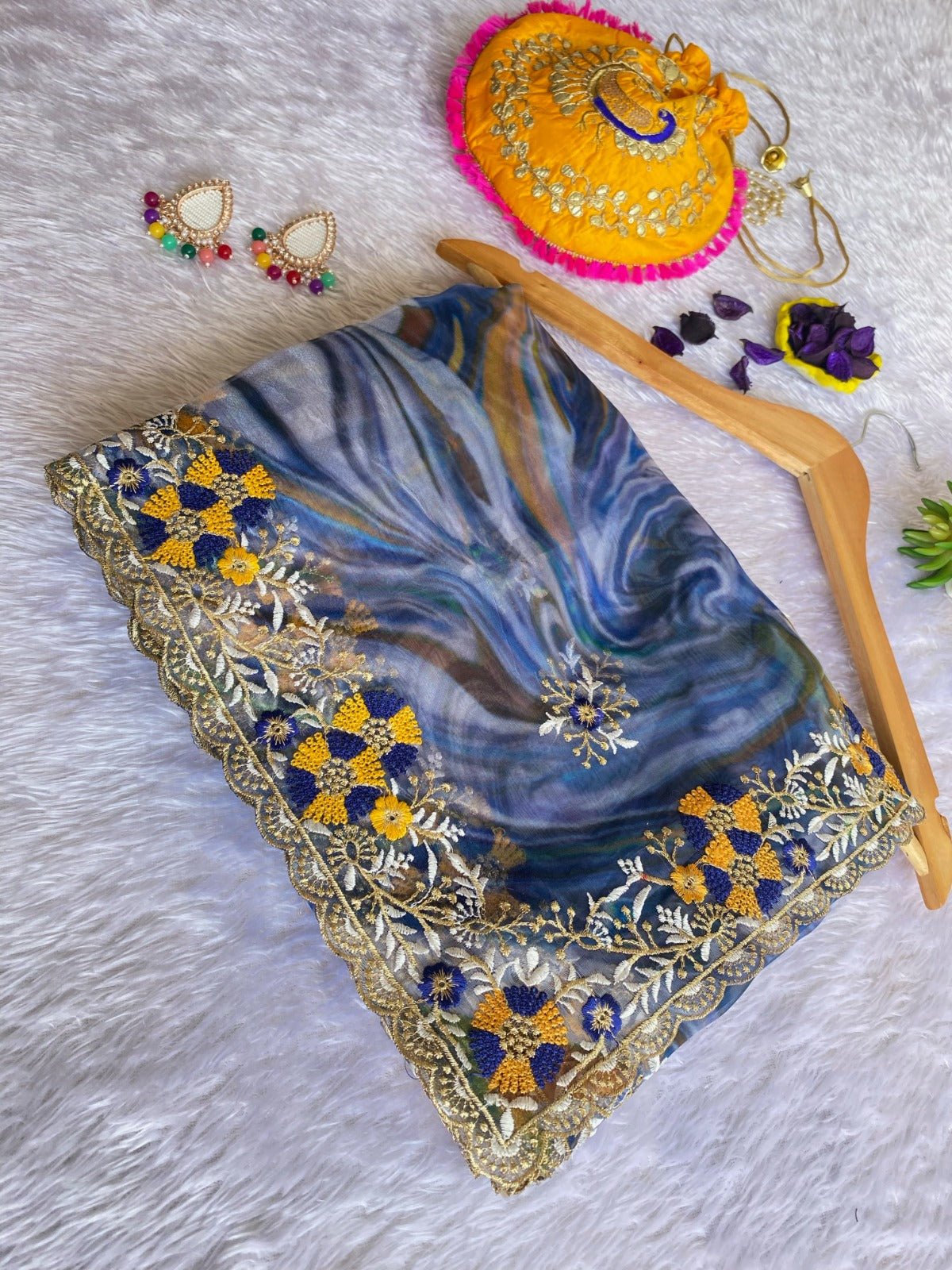 Organza Multicolored saree