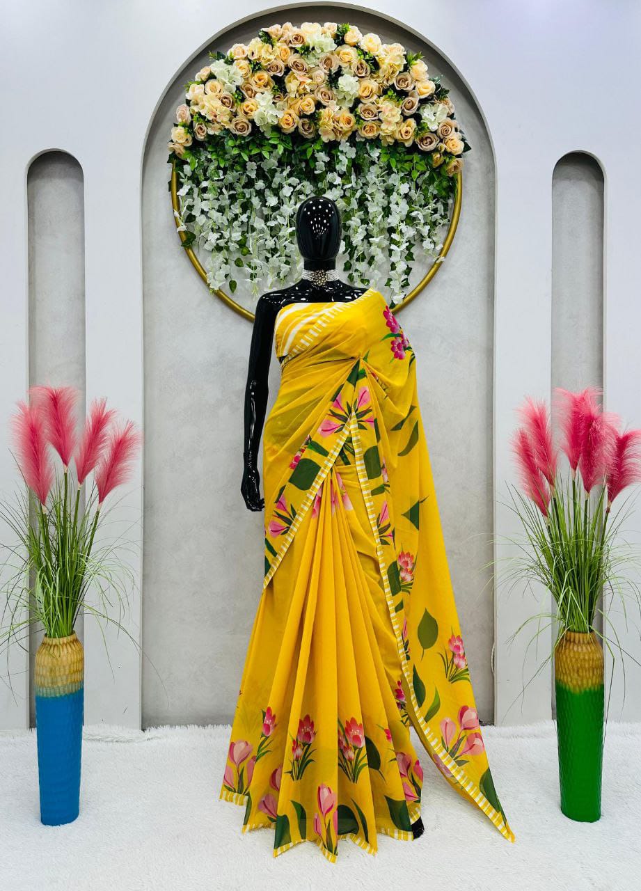 Shipa Shetty Yellow Saree