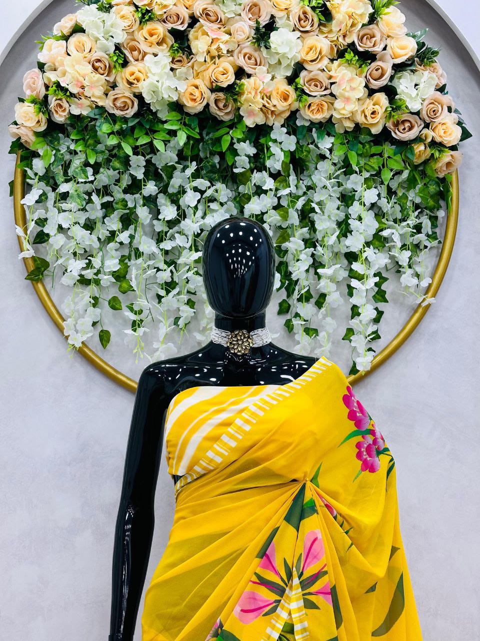 Shipa Shetty Yellow Saree