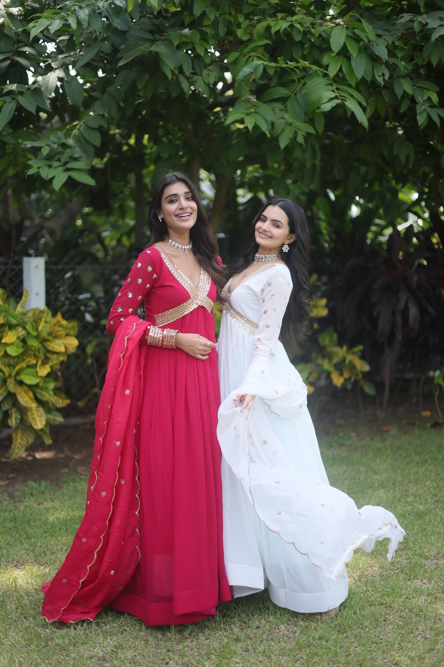 Alia Cut Gown With Sequins Zari Work