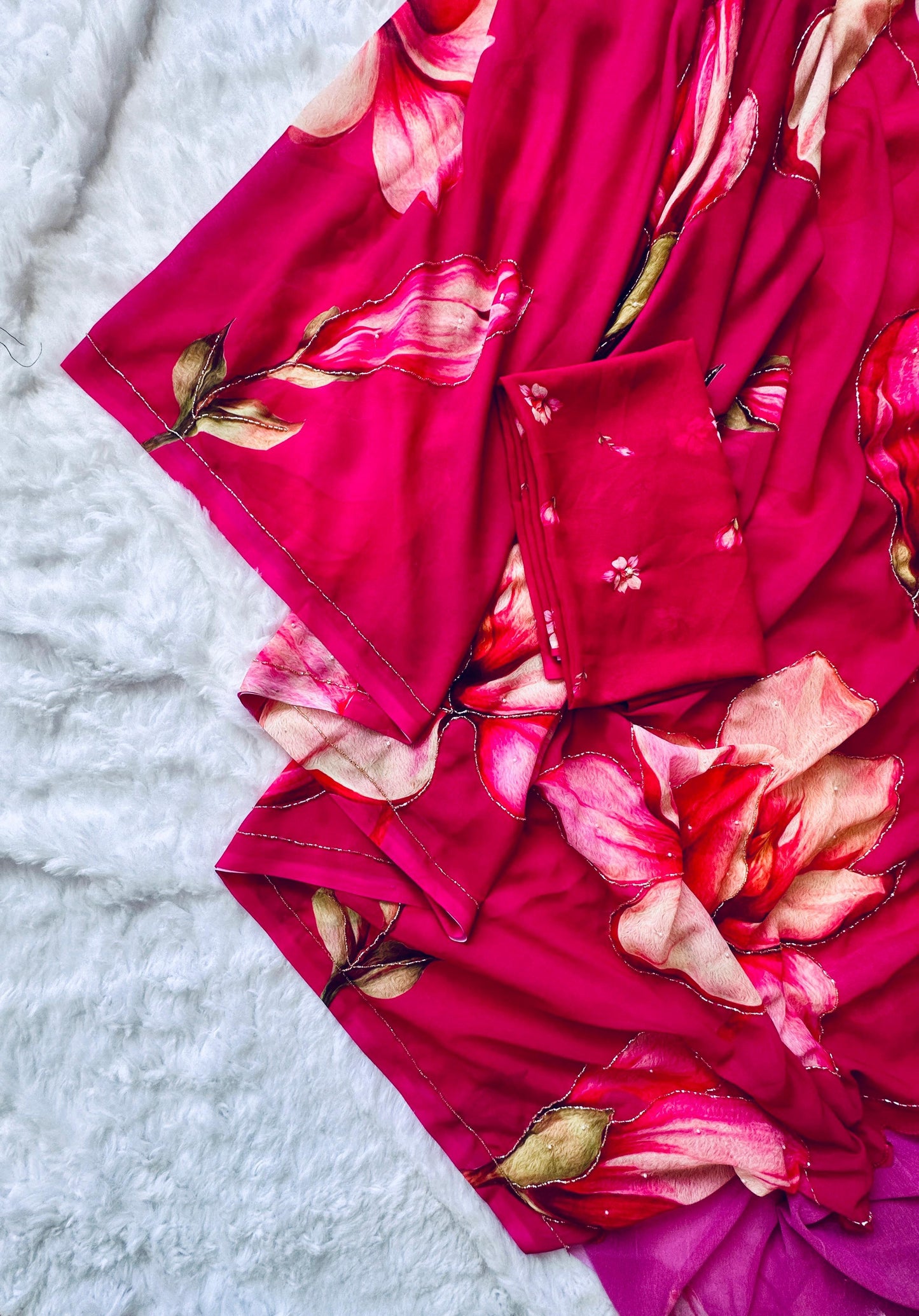 Tulip Georgette Saree with Handwork