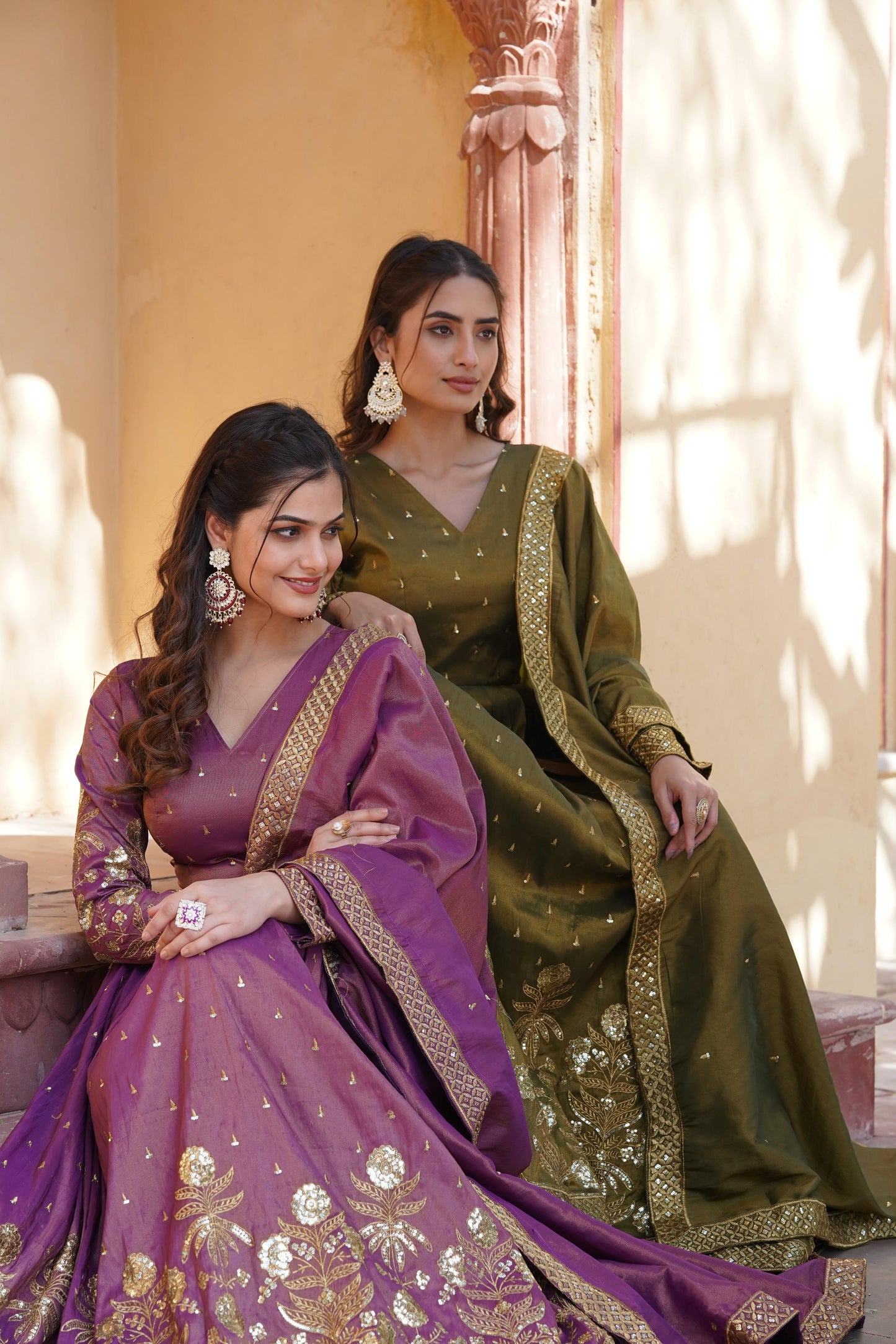Festive Wear Gown with Sequins embroidered work