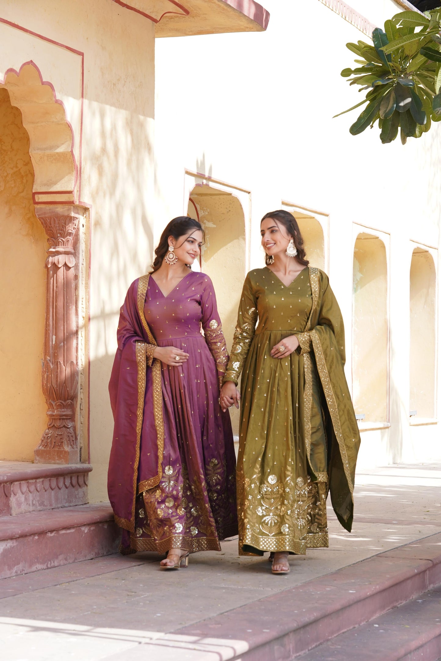 Festive Wear Gown with Sequins embroidered work
