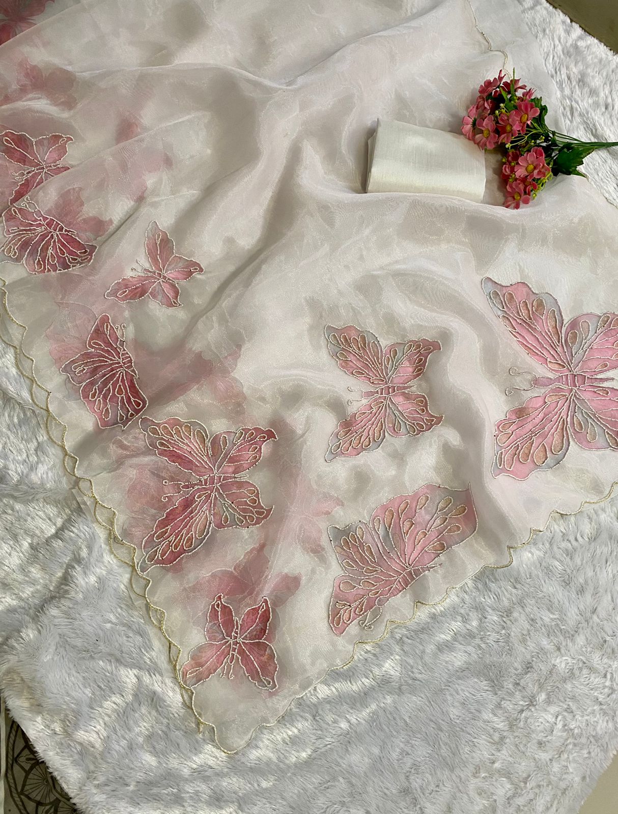 Butterfly organza Saree