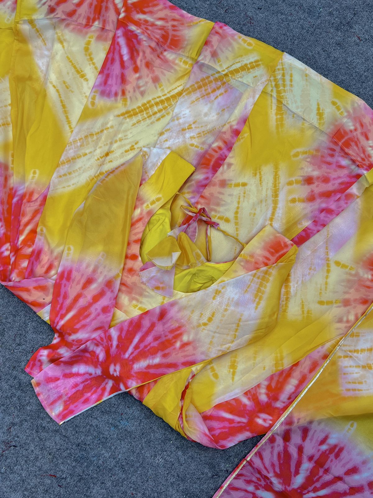 Yellow Organza Anarkali