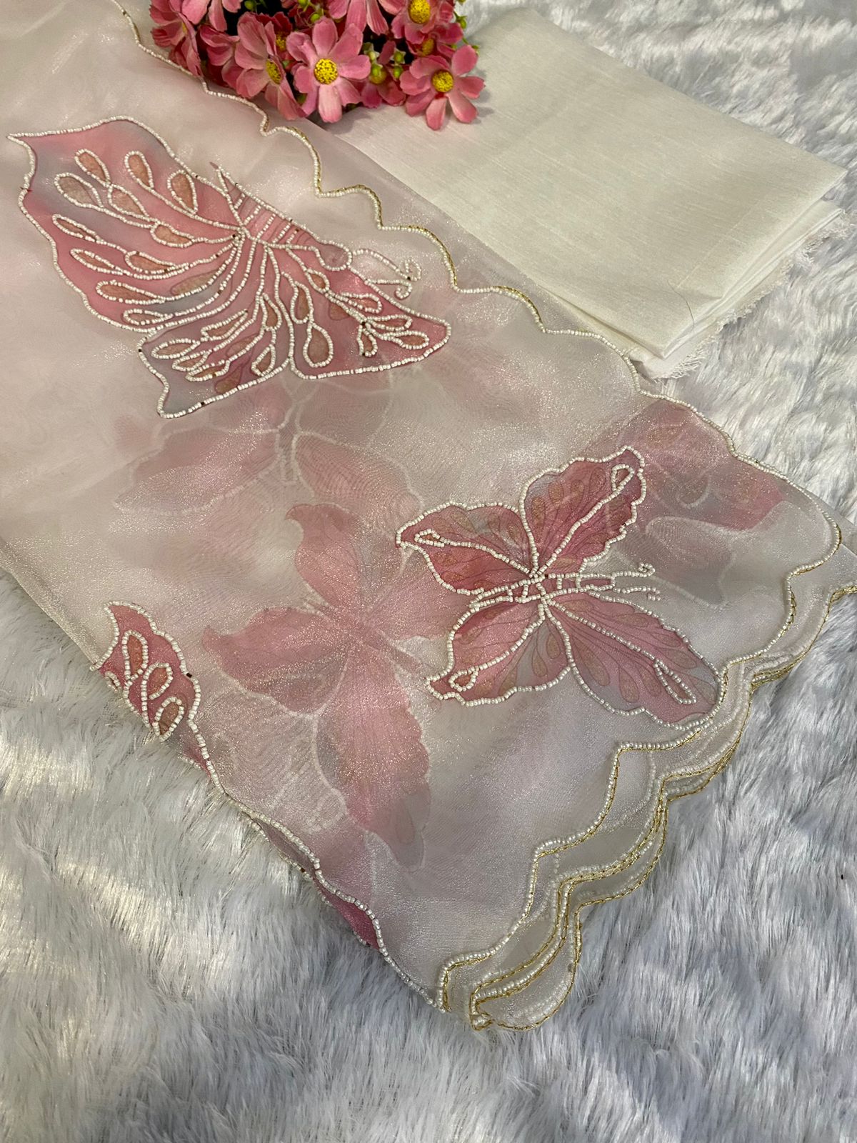 Butterfly organza Saree