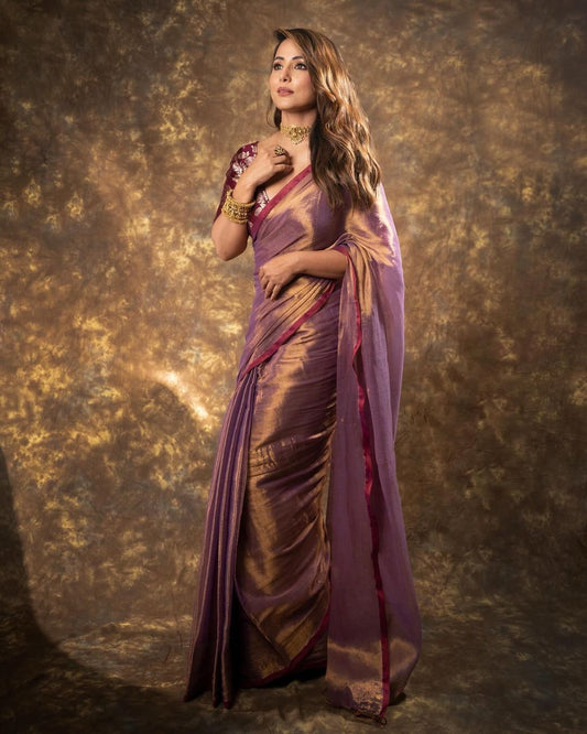 Hina khan inspired Silk Saree