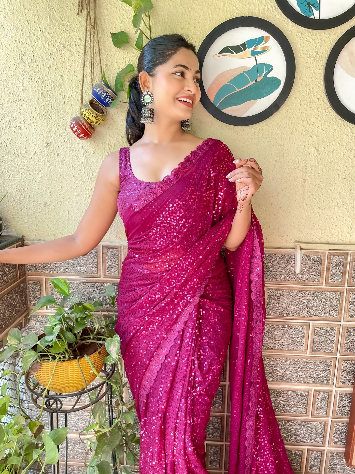 Full Sequins Saree