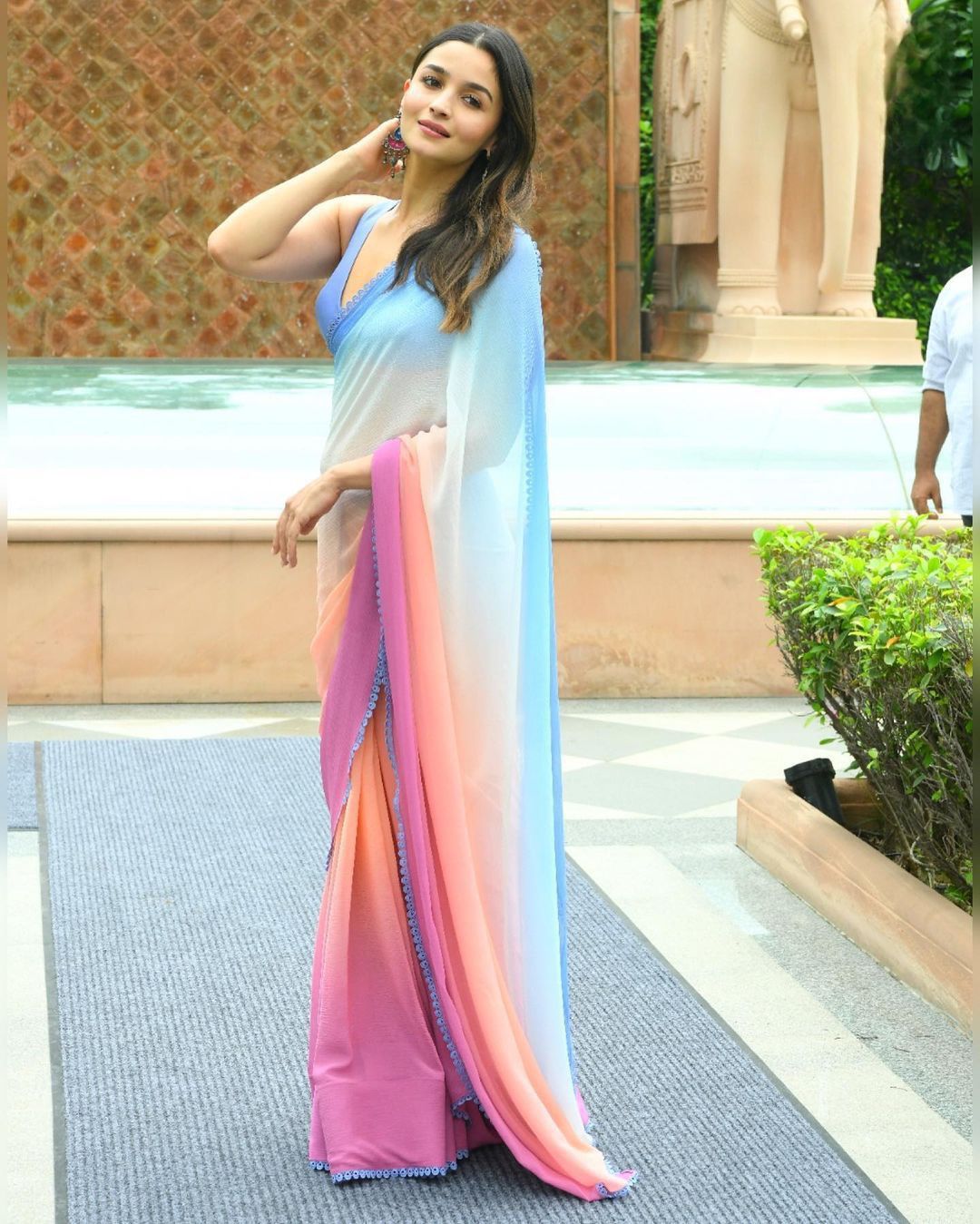 Alia Bhatt Pastel Saree