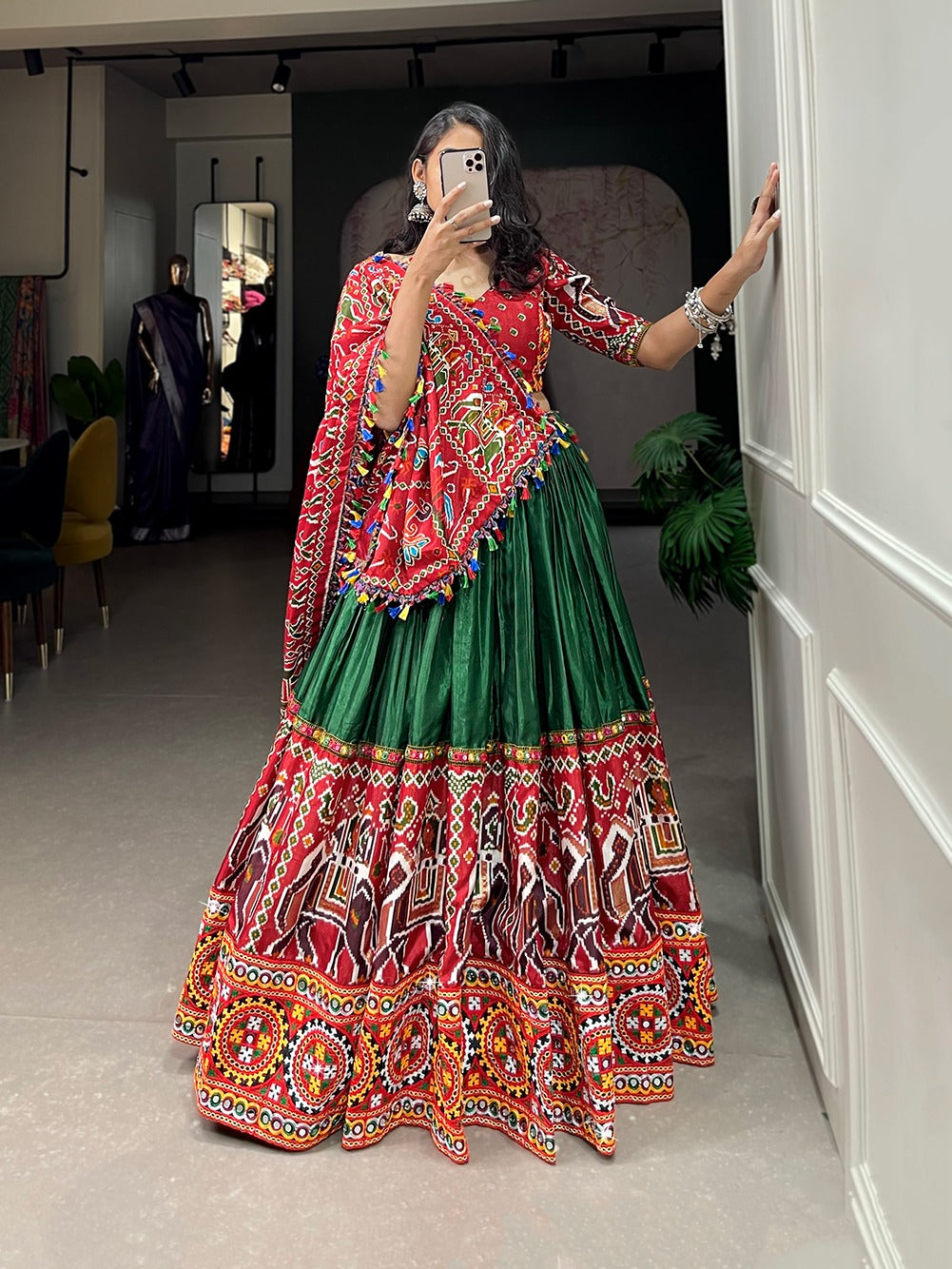 Patola Print Garba Look