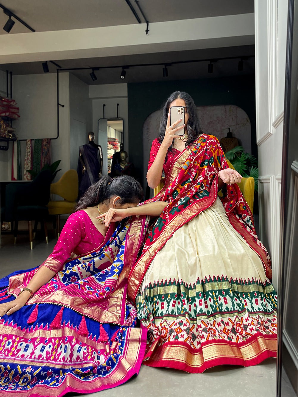 Festive Tussar Silk Lehenga