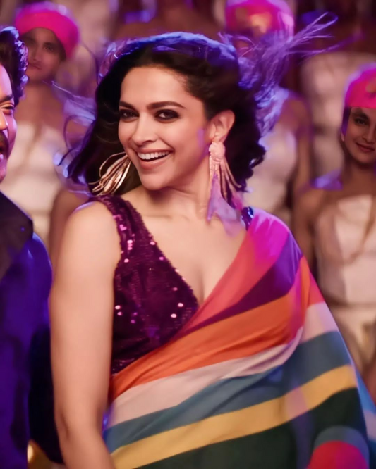 Deepika Padukone Multi-color Saree